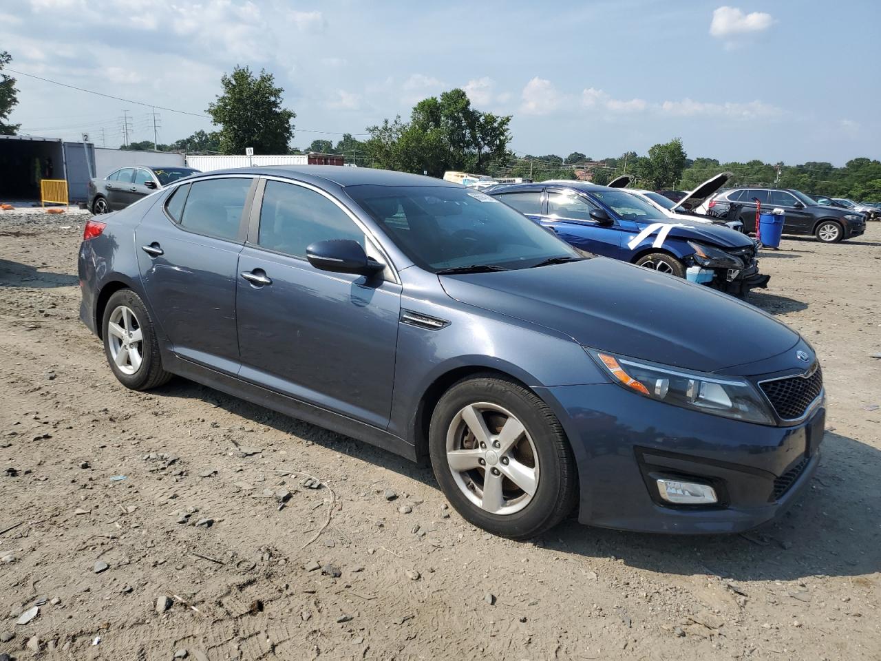 2015 Kia Optima Lx Gray vin: KNAGM4A71F5582074