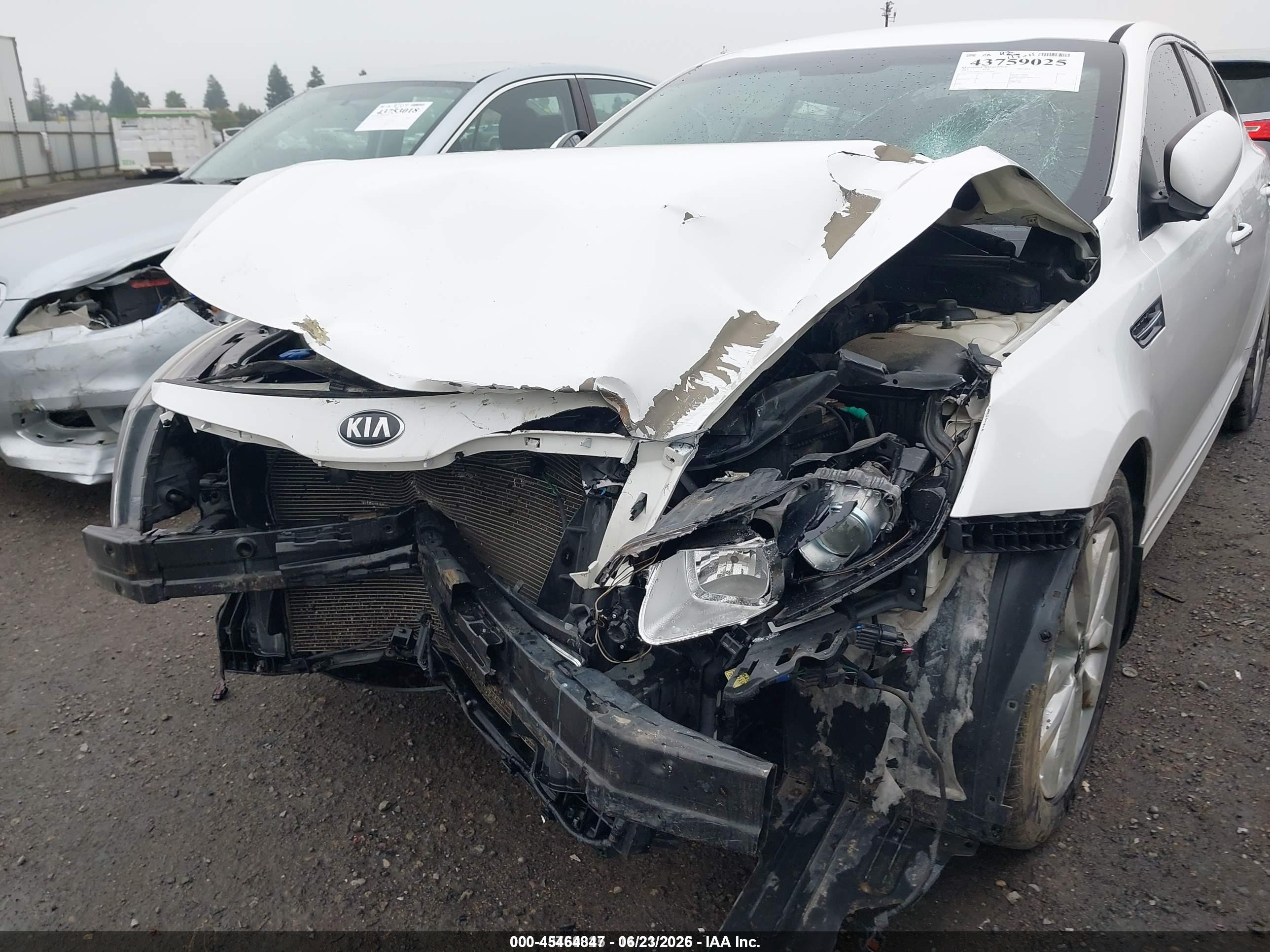 2015 Kia Optima Lx White vin: KNAGM4A71F5616840