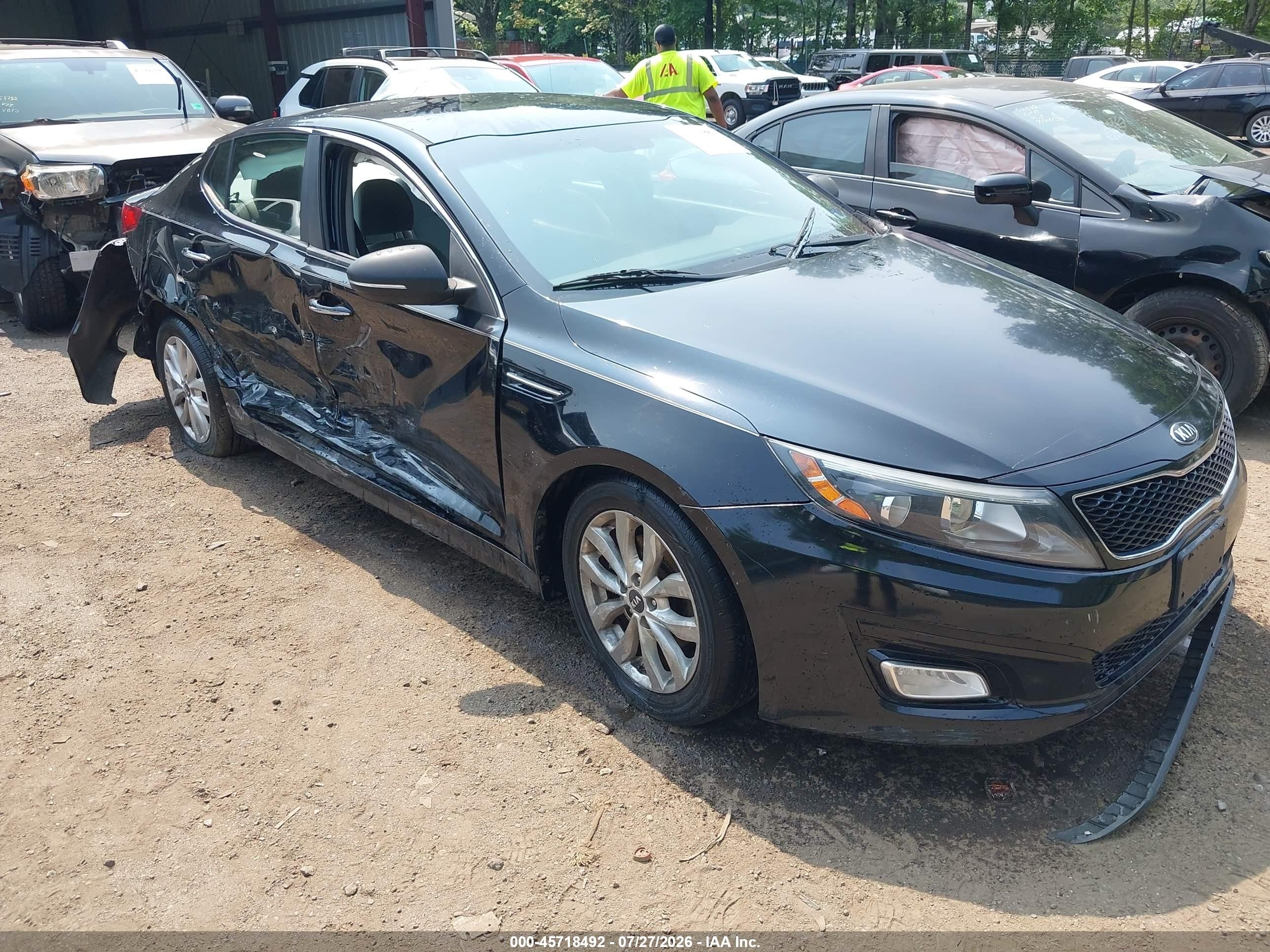2015 Kia Optima Lx Black vin: KNAGM4A71F5617759