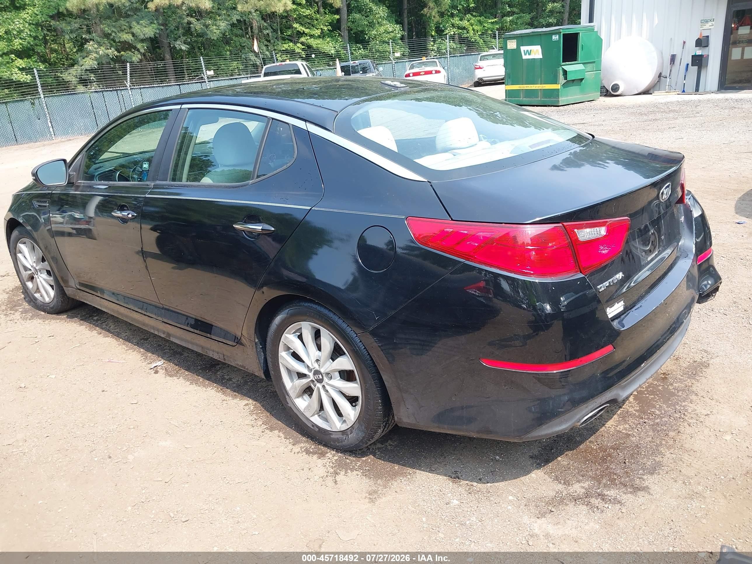 2015 Kia Optima Lx Black vin: KNAGM4A71F5617759