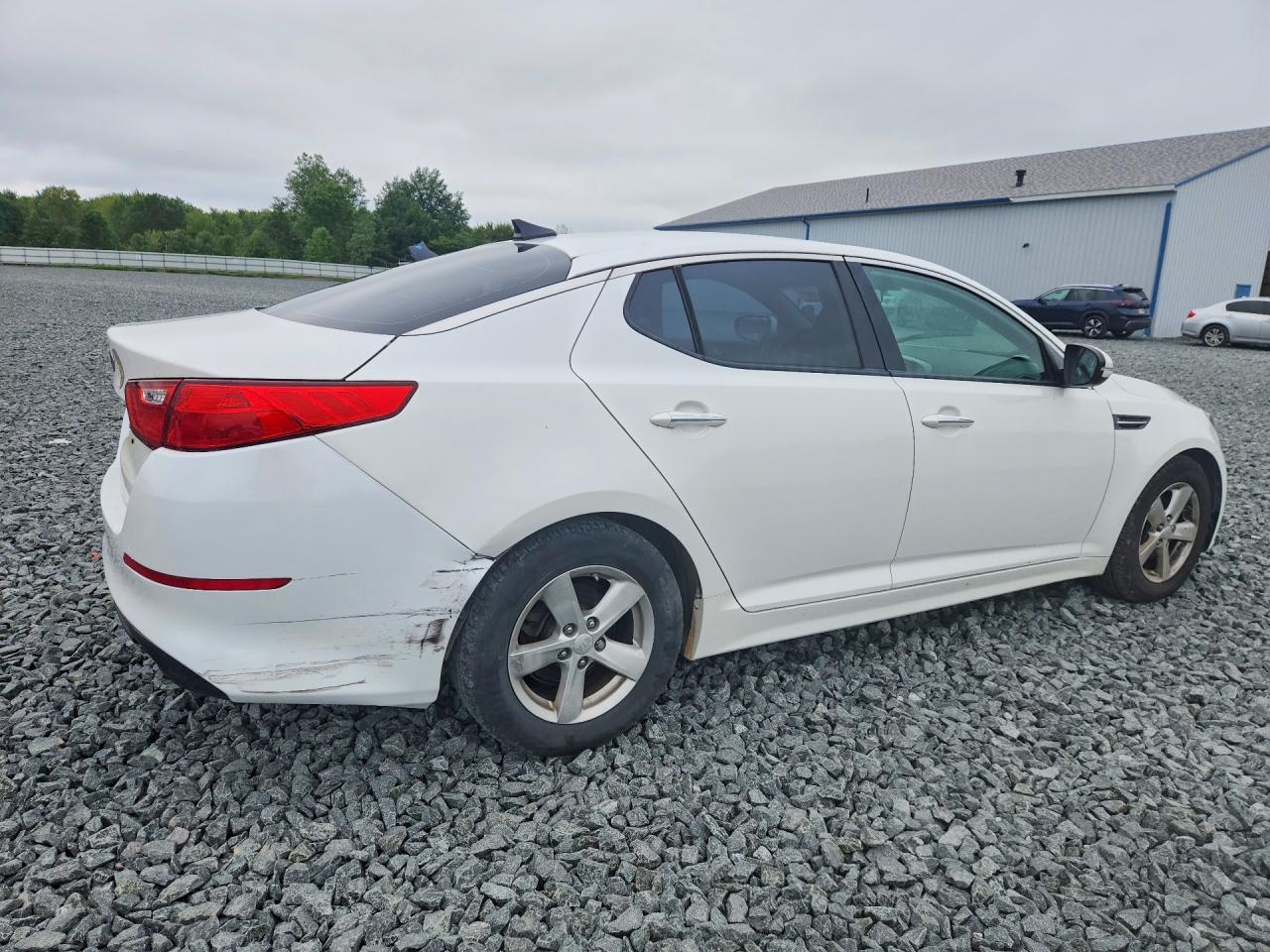 2015 Kia Optima Lx White vin: KNAGM4A71F5635923