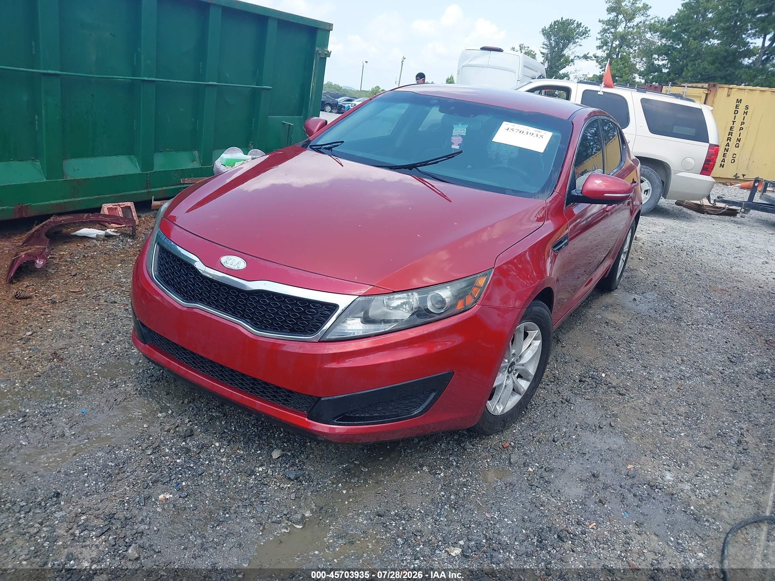 2011 Kia Optima Lx Red vin: KNAGM4A72B5134422