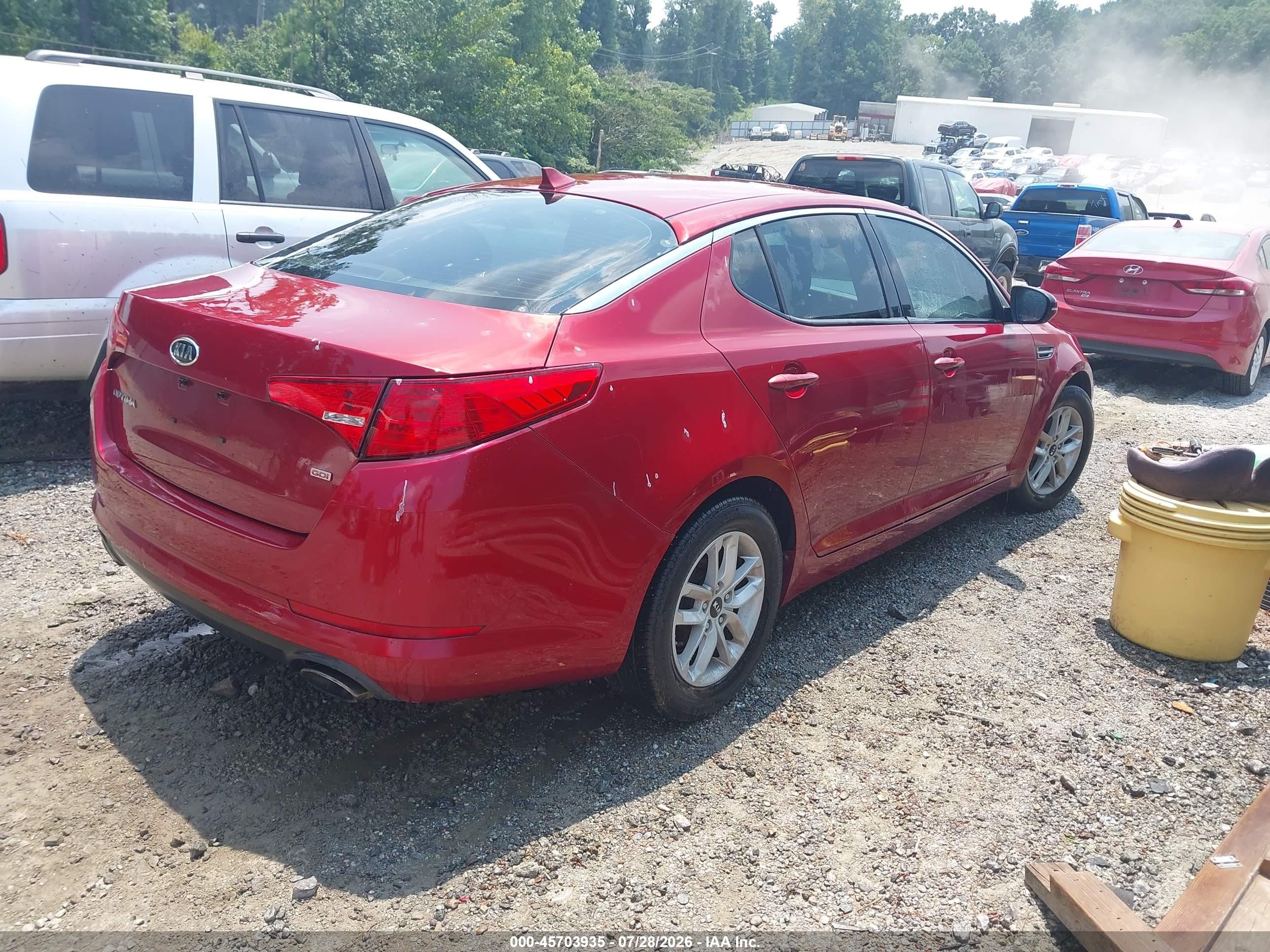2011 Kia Optima Lx Red vin: KNAGM4A72B5134422
