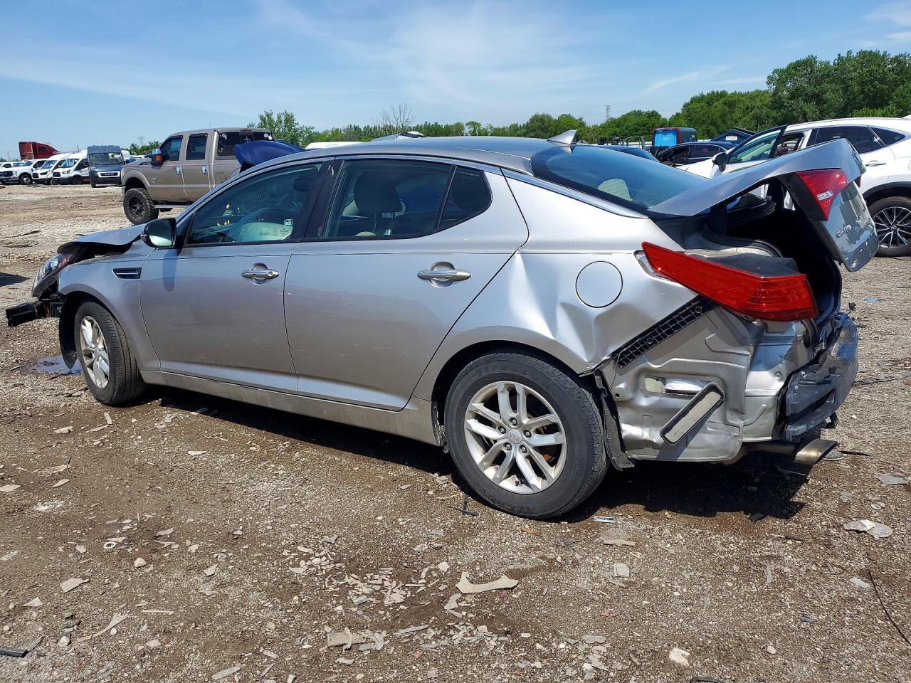 2013 Kia Optima Lx Серебряный vin: KNAGM4A72D5437896