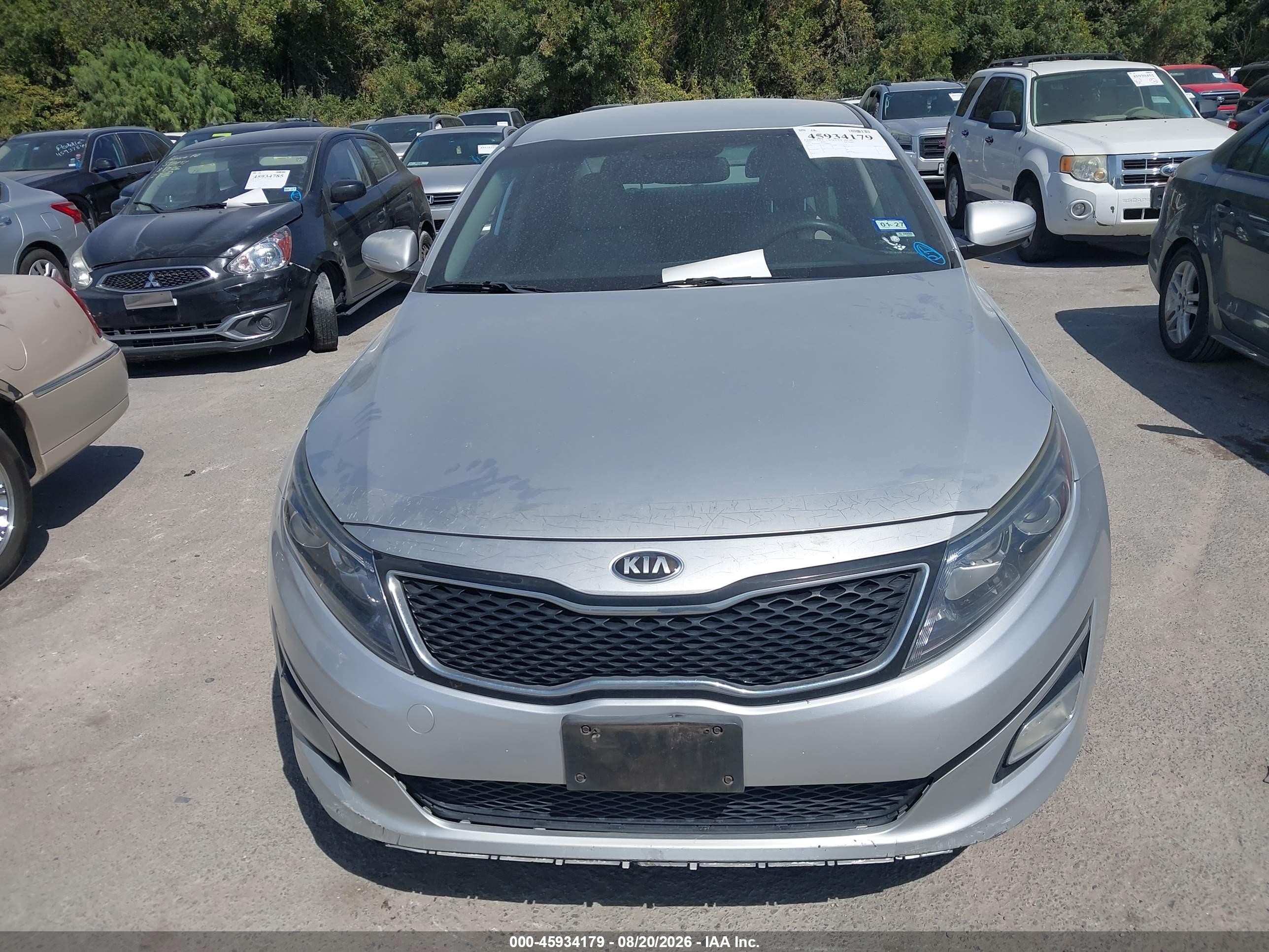2014 Kia Optima Lx Silver vin: KNAGM4A72E5458829