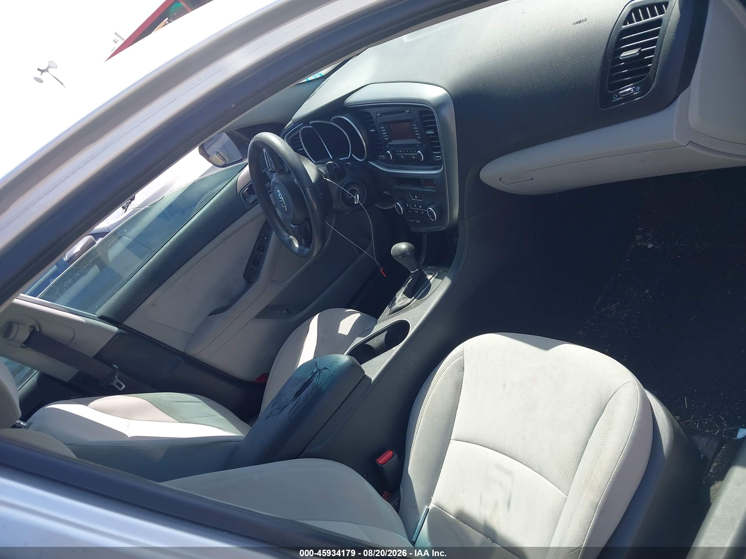 2014 Kia Optima Lx Silver vin: KNAGM4A72E5458829