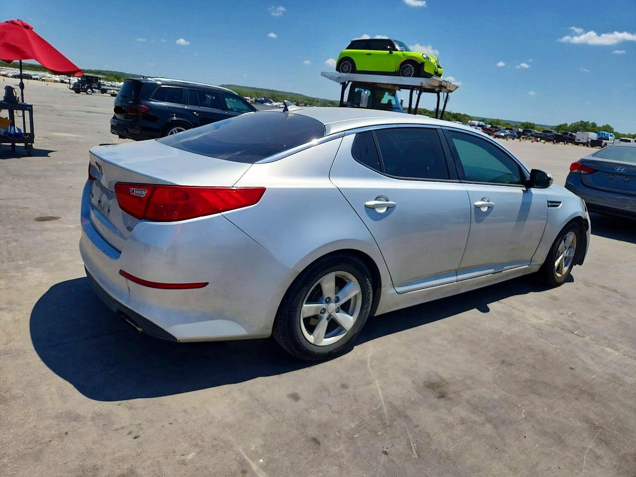 2014 Kia Optima Lx Silver vin: KNAGM4A72E5481897
