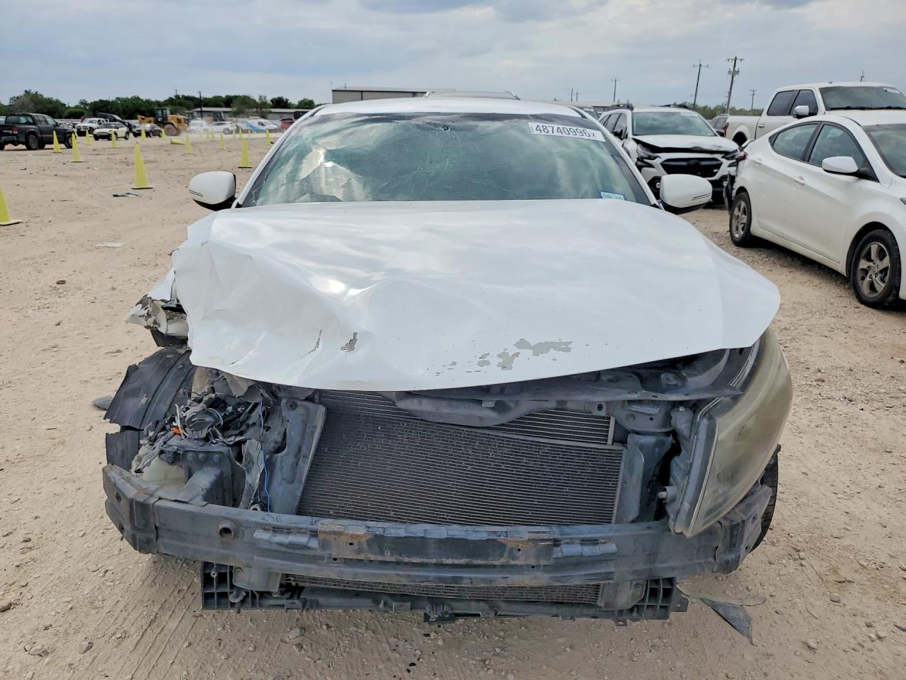 2015 Kia Optima Lx White vin: KNAGM4A72F5532476