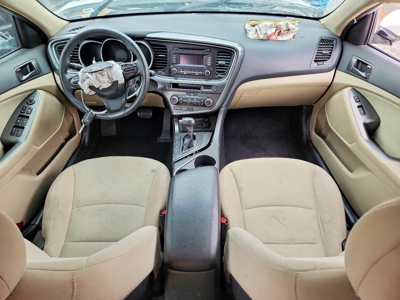 2015 Kia Optima Lx White vin: KNAGM4A72F5556289