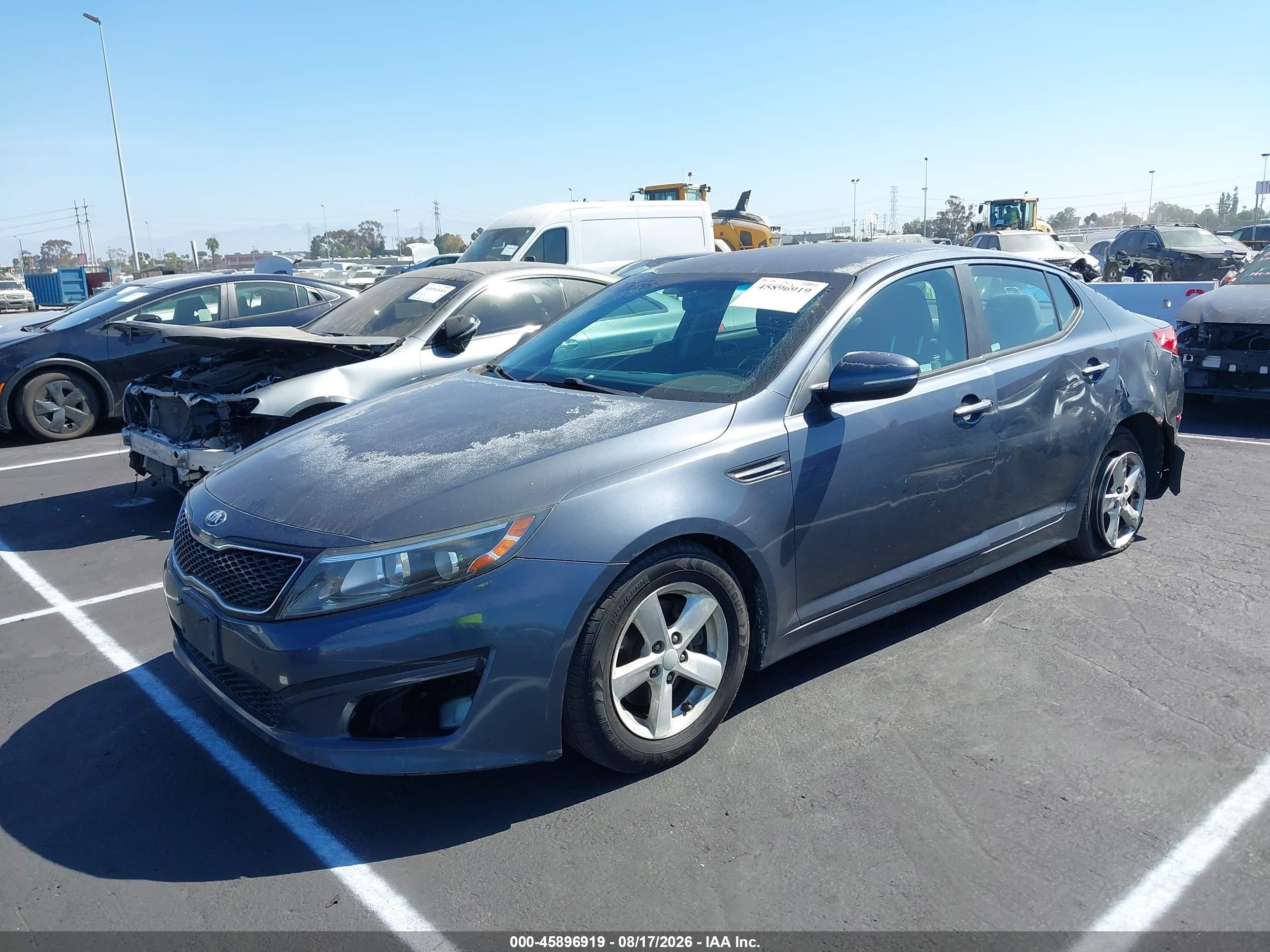 2015 Kia Optima Lx Gray vin: KNAGM4A72F5602994