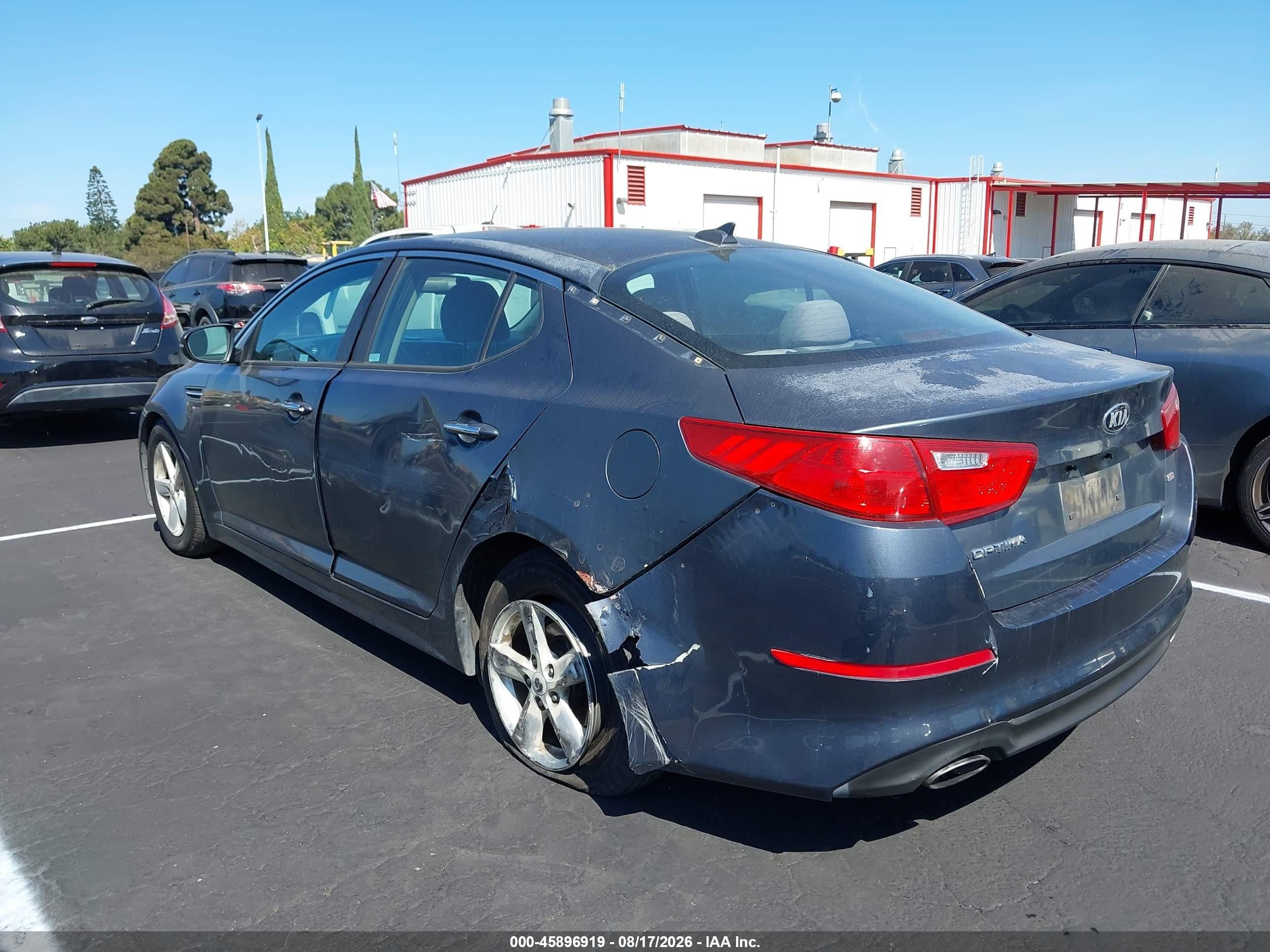 2015 Kia Optima Lx Gray vin: KNAGM4A72F5602994