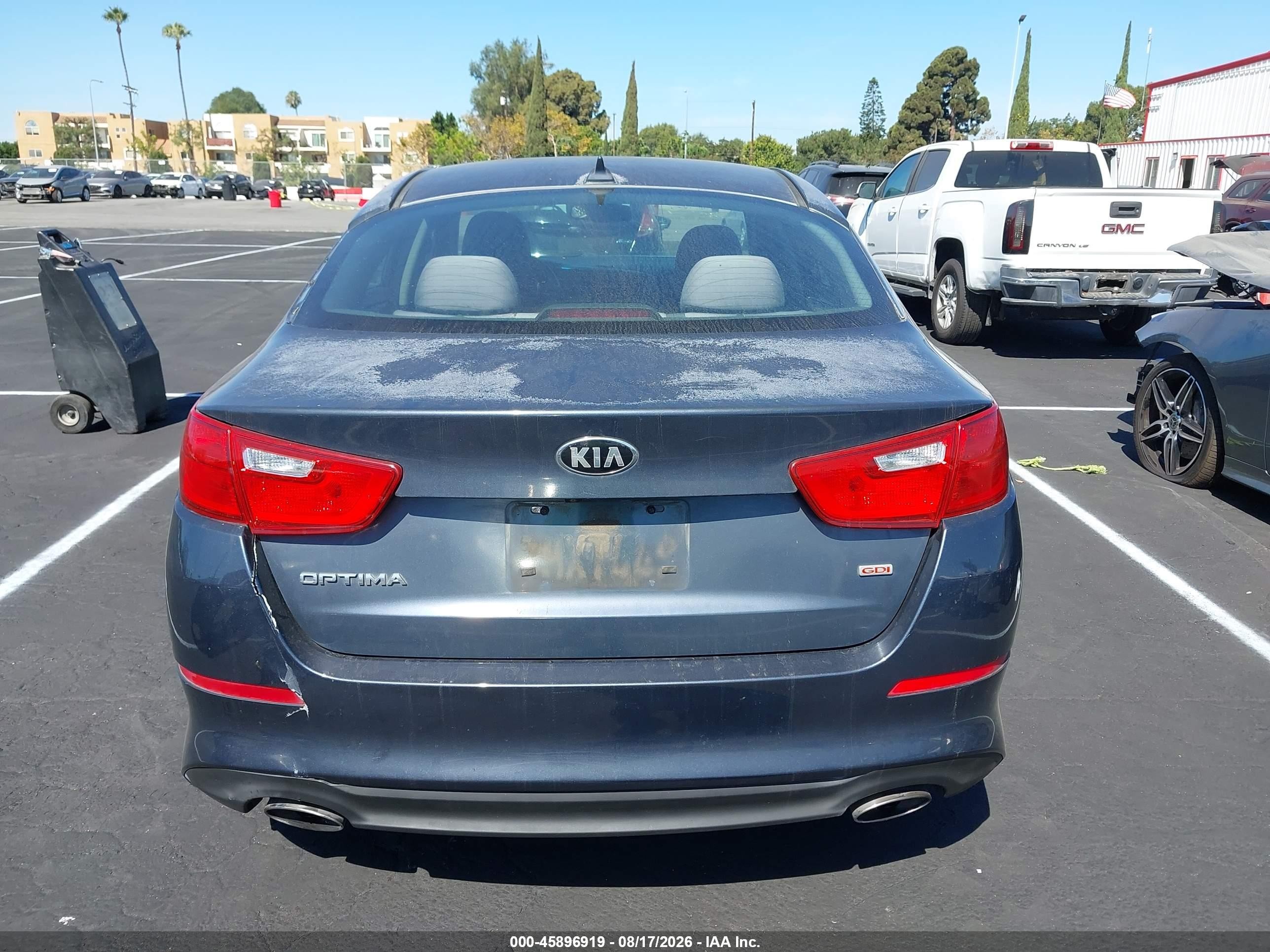 2015 Kia Optima Lx Gray vin: KNAGM4A72F5602994