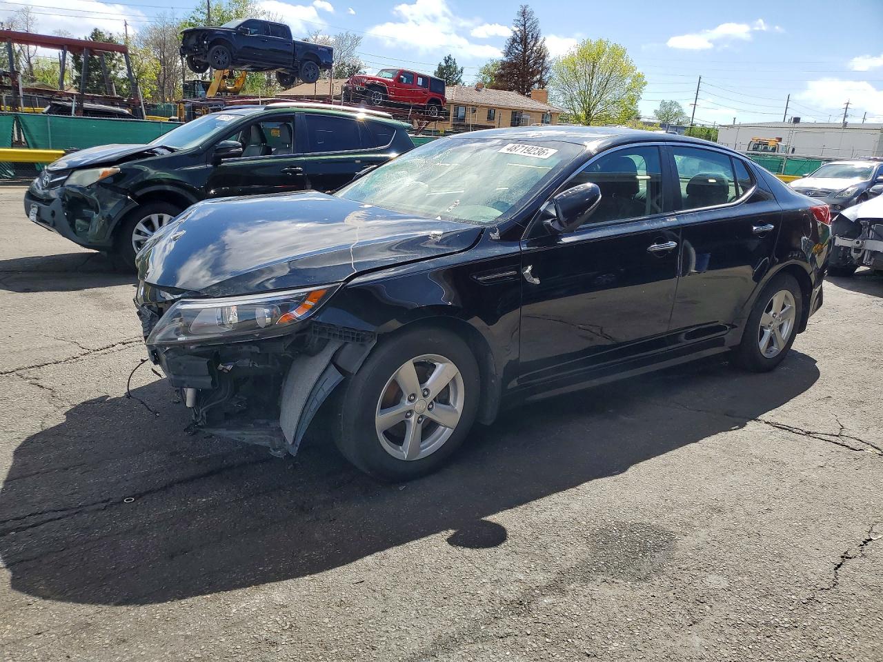 2015 Kia Optima Lx Black vin: KNAGM4A72F5659941