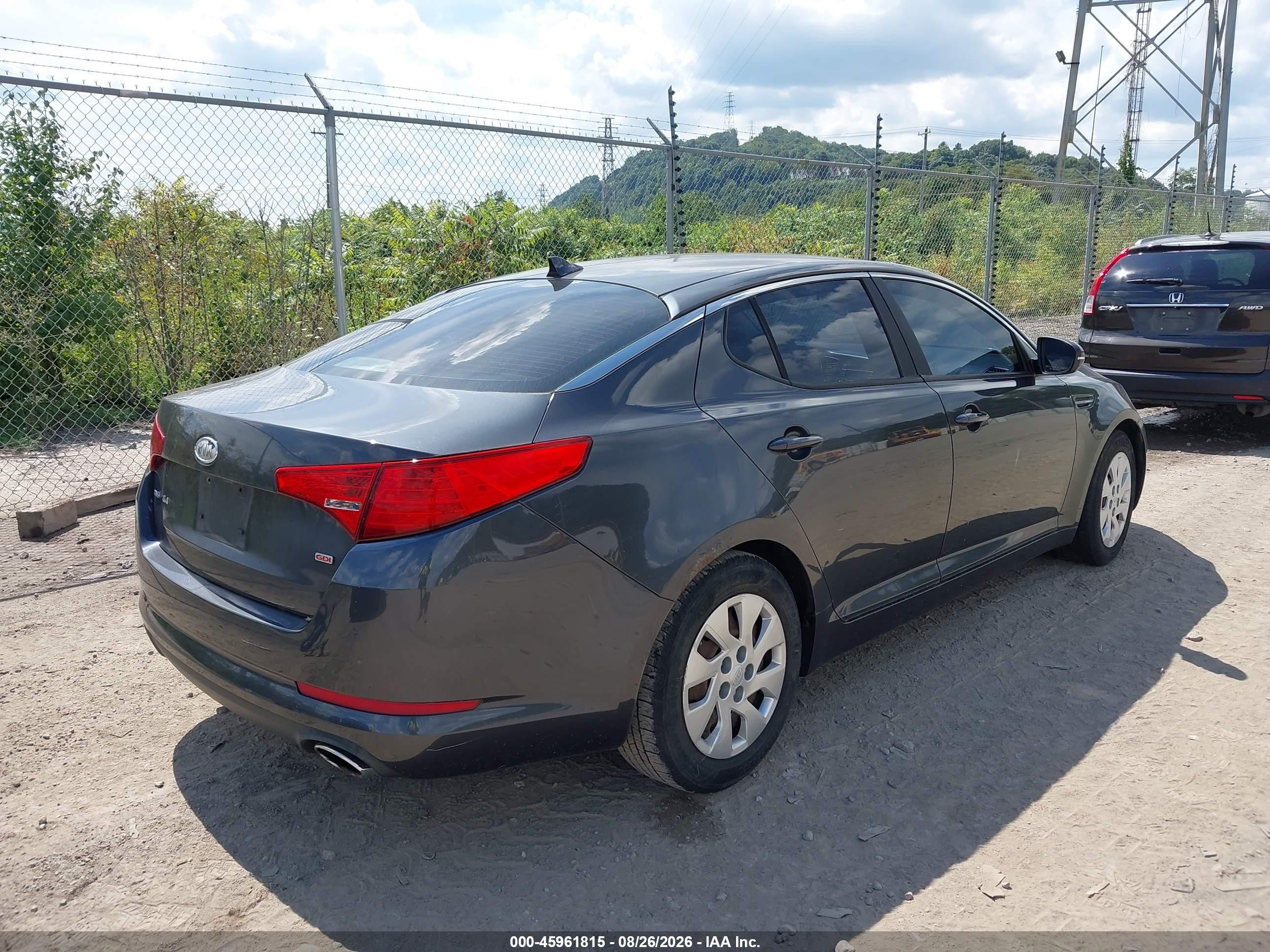 2011 Kia Optima Lx Gray vin: KNAGM4A73B5100196