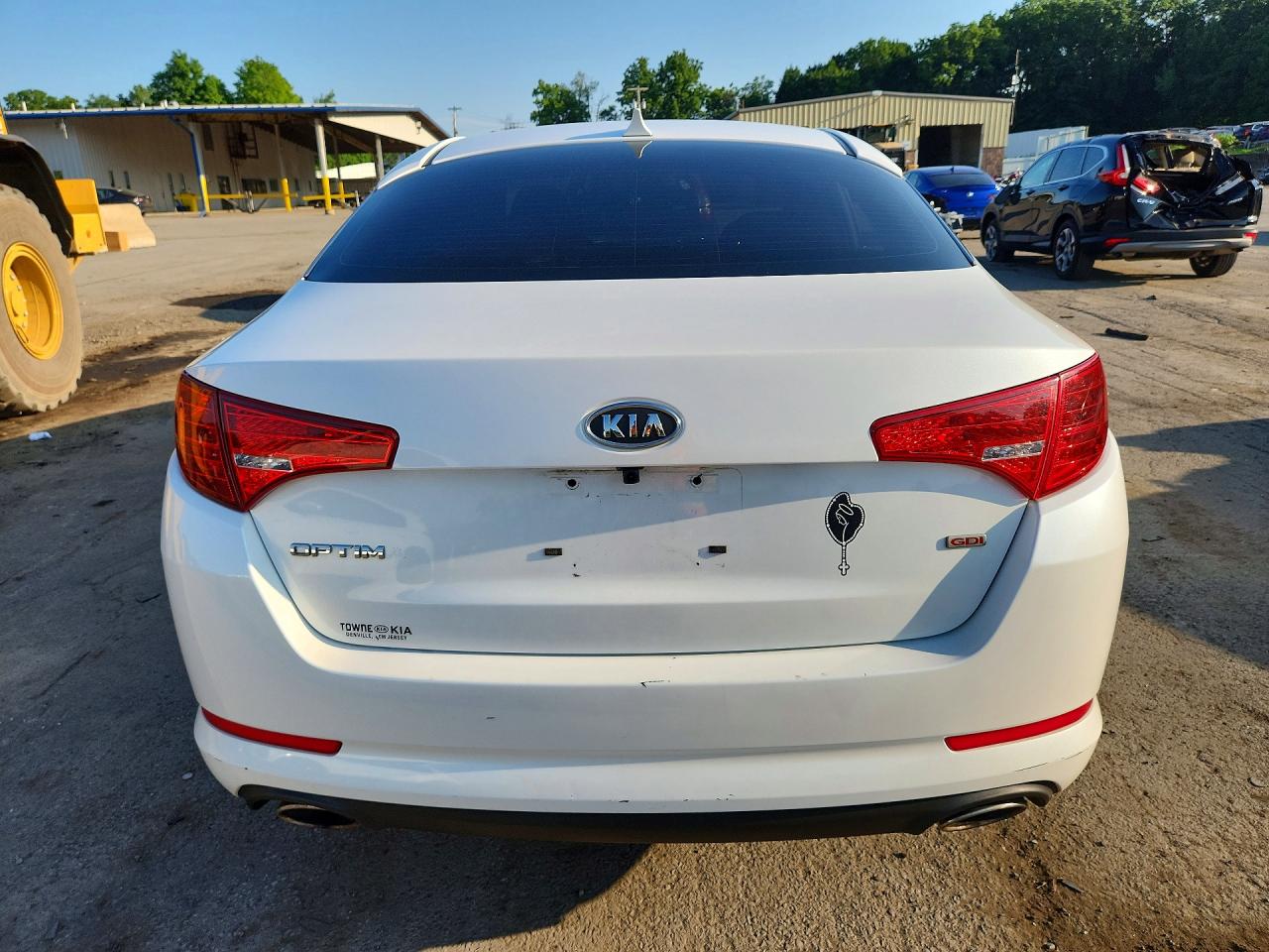 2011 Kia Optima Lx White vin: KNAGM4A73B5107147
