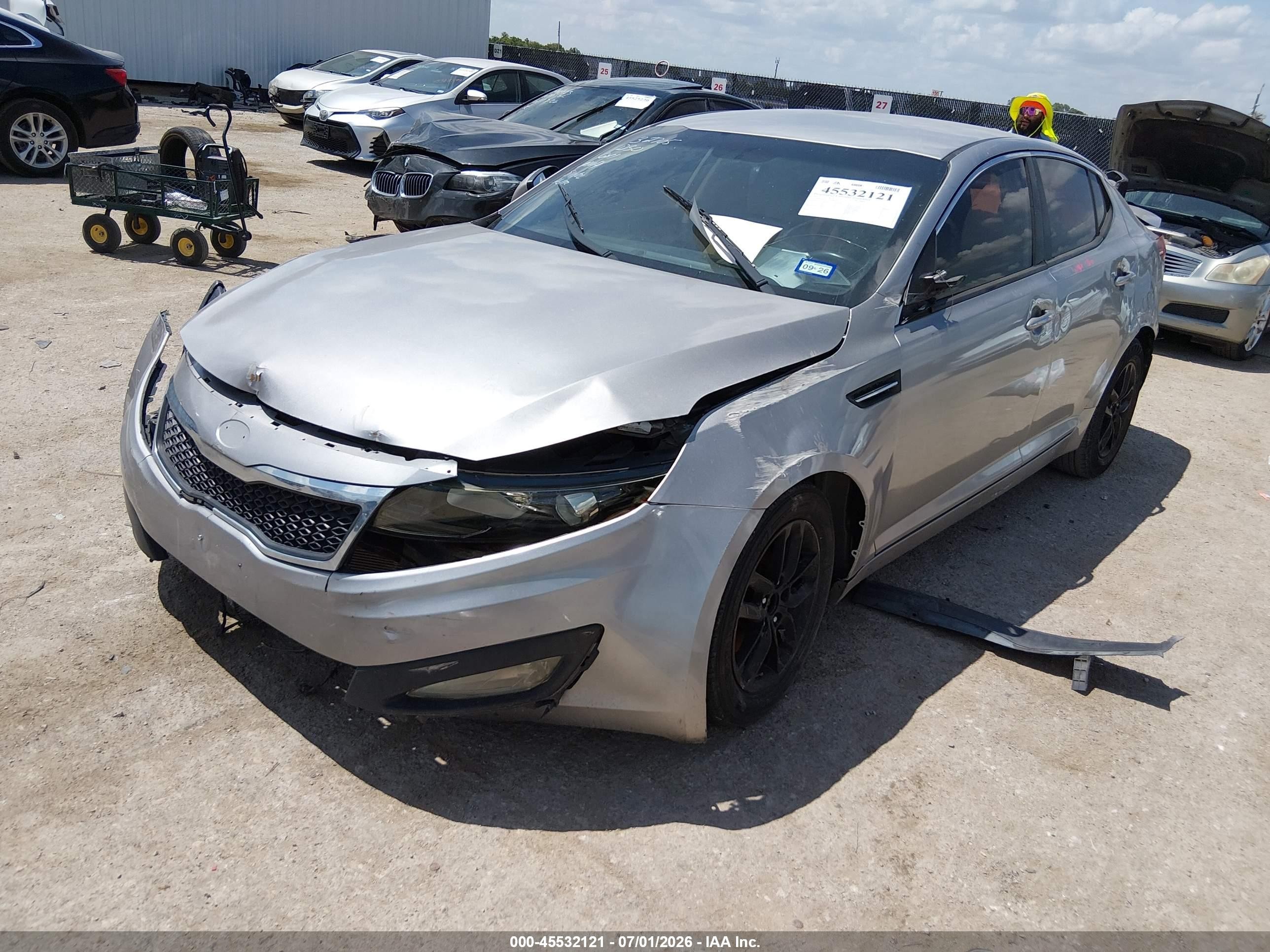 2012 Kia Optima Lx Silver vin: KNAGM4A73C5280796