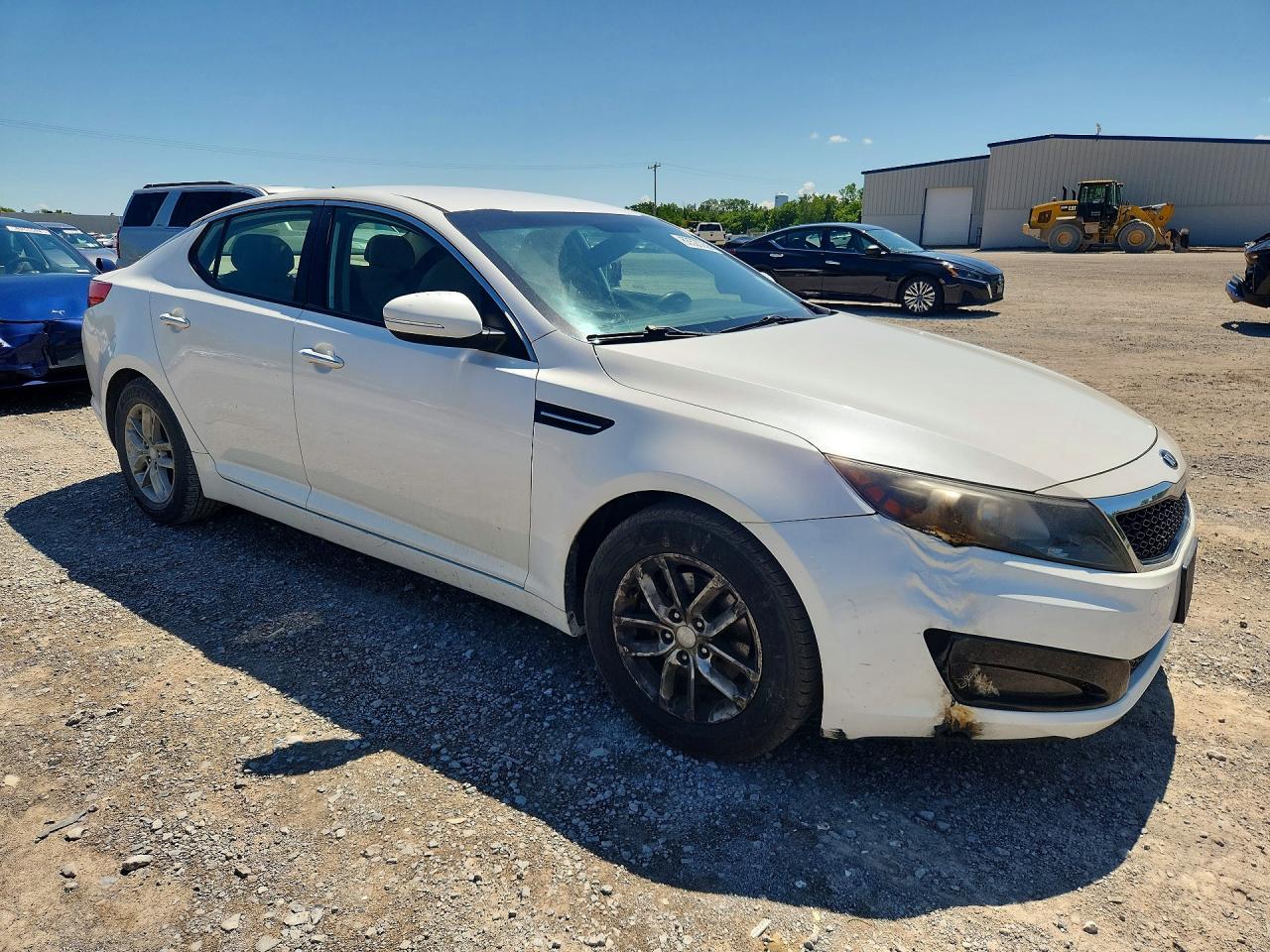 2013 Kia Optima Lx White vin: KNAGM4A73D5354929