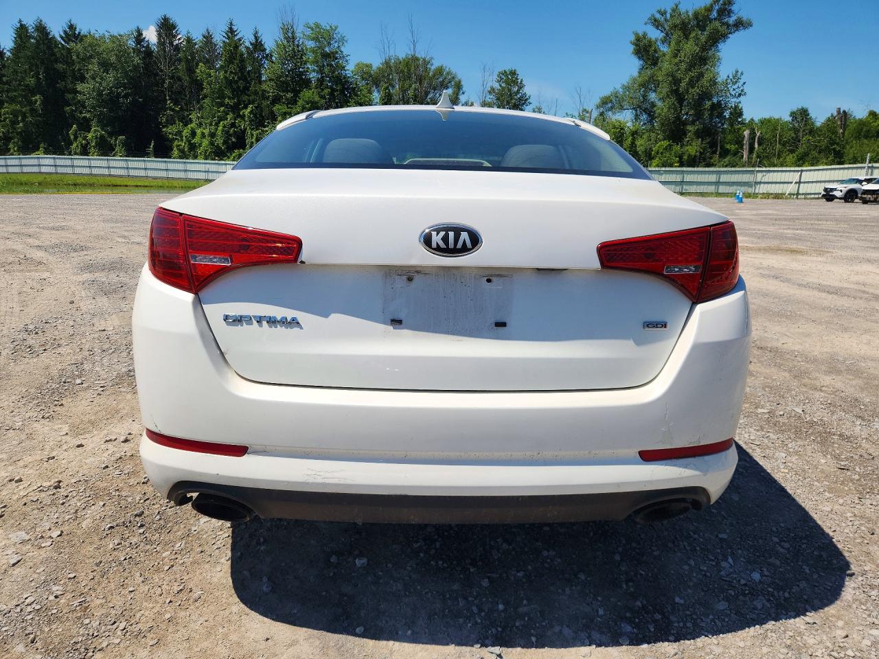 2013 Kia Optima Lx White vin: KNAGM4A73D5354929