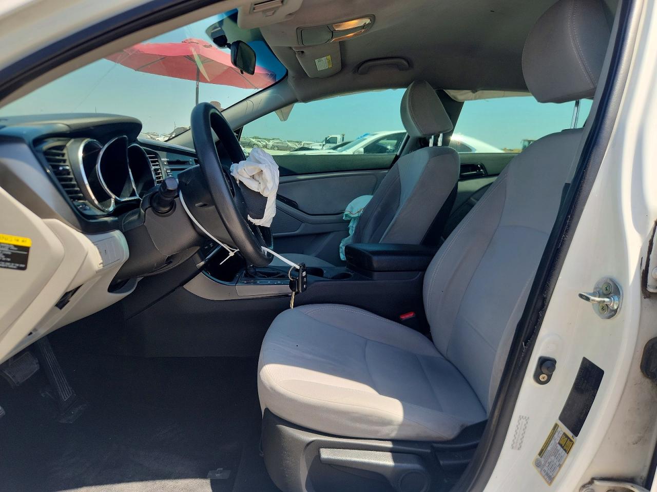 2013 Kia Optima Lx White vin: KNAGM4A73D5360696