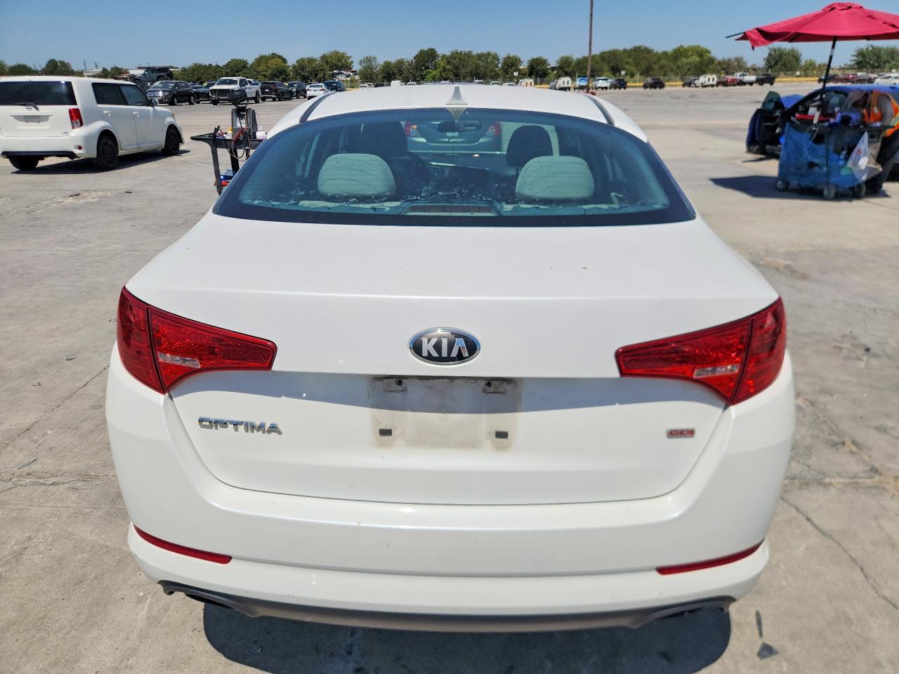 2013 Kia Optima Lx White vin: KNAGM4A73D5360696