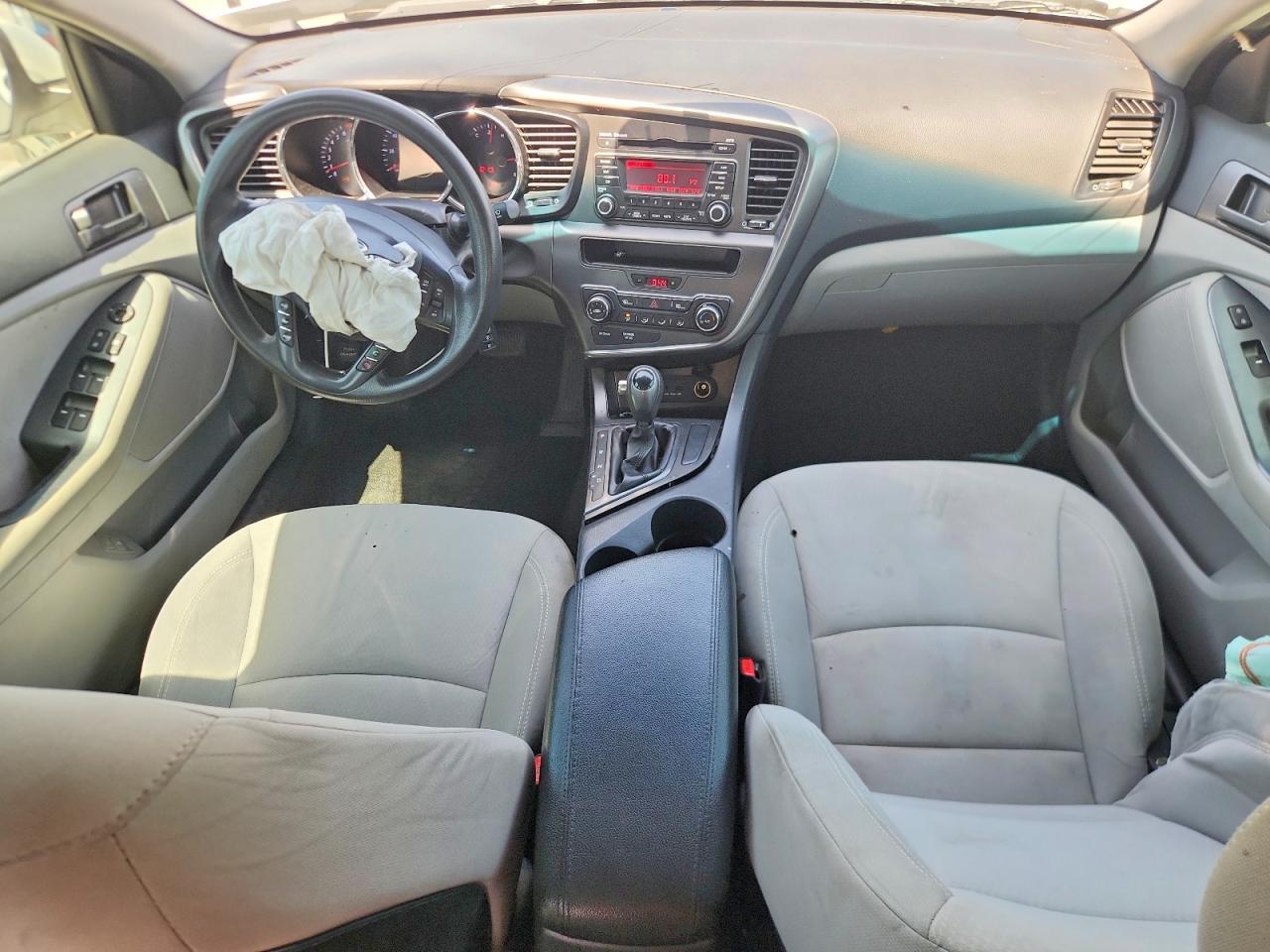 2013 Kia Optima Lx White vin: KNAGM4A73D5360696