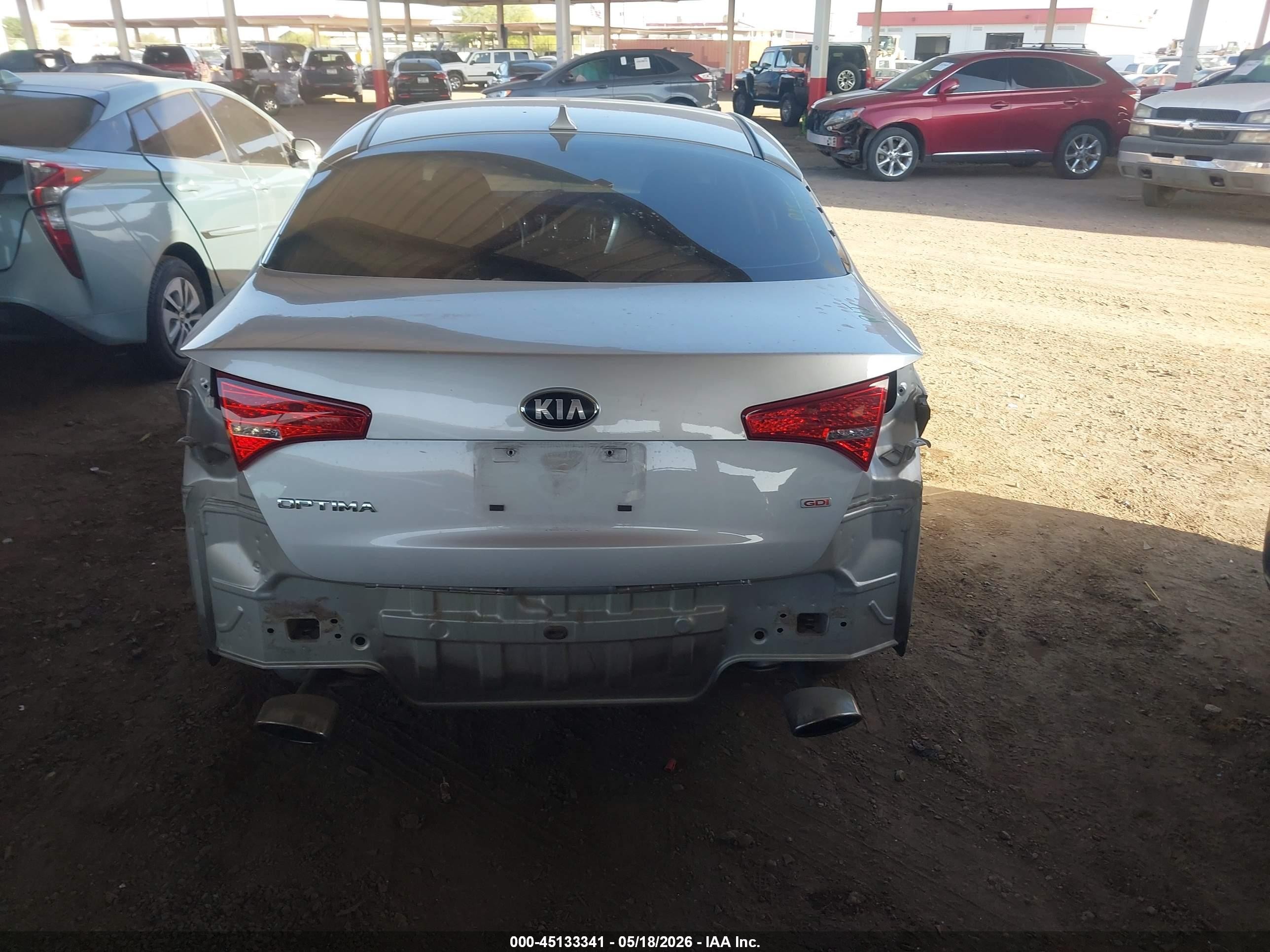 2013 Kia Optima Lx Gray vin: KNAGM4A73D5404048