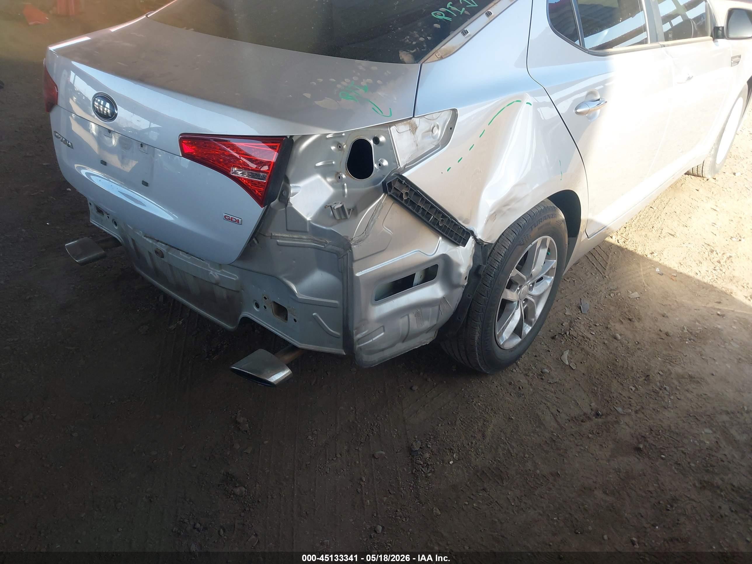 2013 Kia Optima Lx Gray vin: KNAGM4A73D5404048