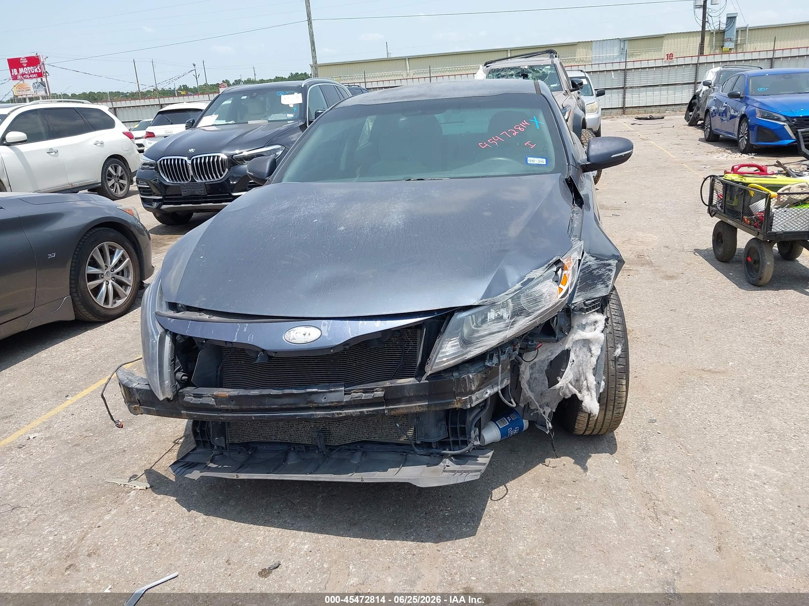 2015 Kia Optima Lx Серый vin: KNAGM4A73F5560979