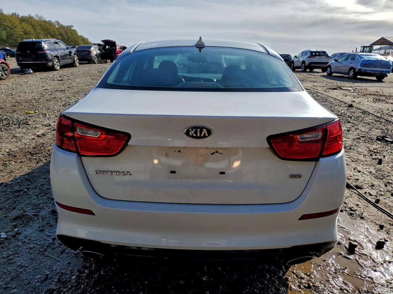 2015 Kia Optima Lx White vin: KNAGM4A73F5608982