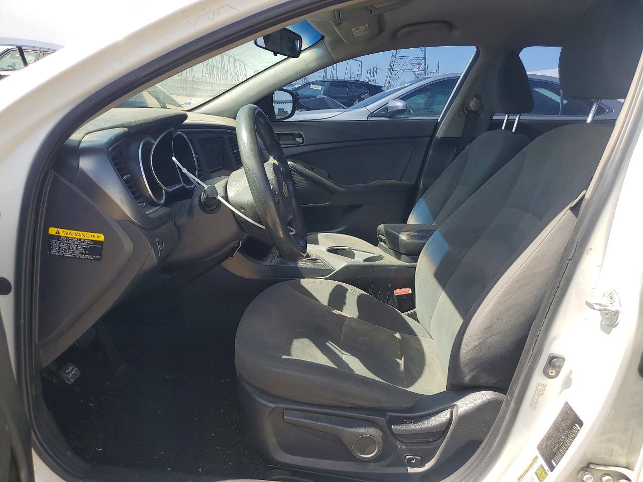 2015 Kia Optima Lx White vin: KNAGM4A73F5642632