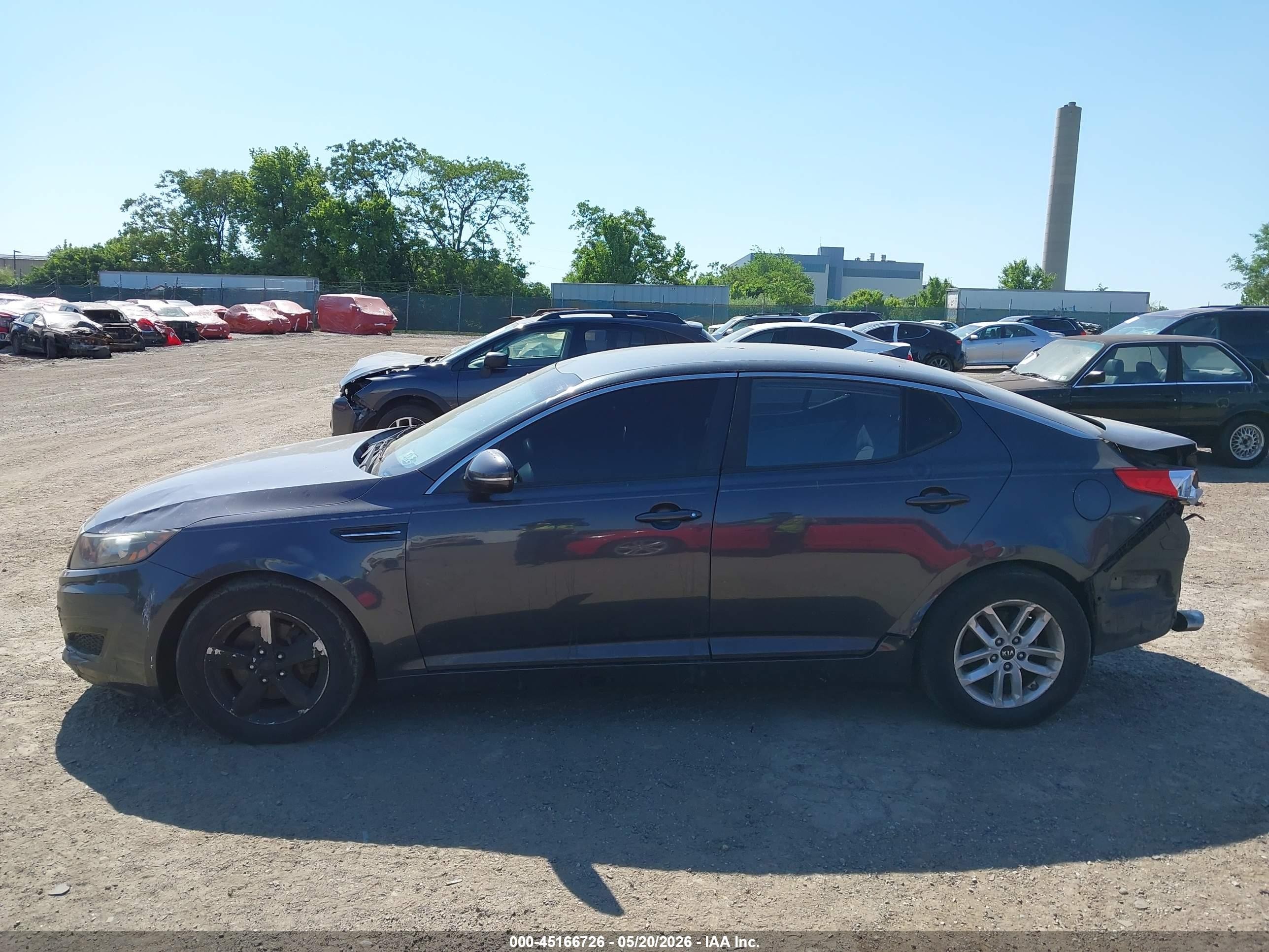 2011 Kia Optima Lx Gray vin: KNAGM4A74B5086468