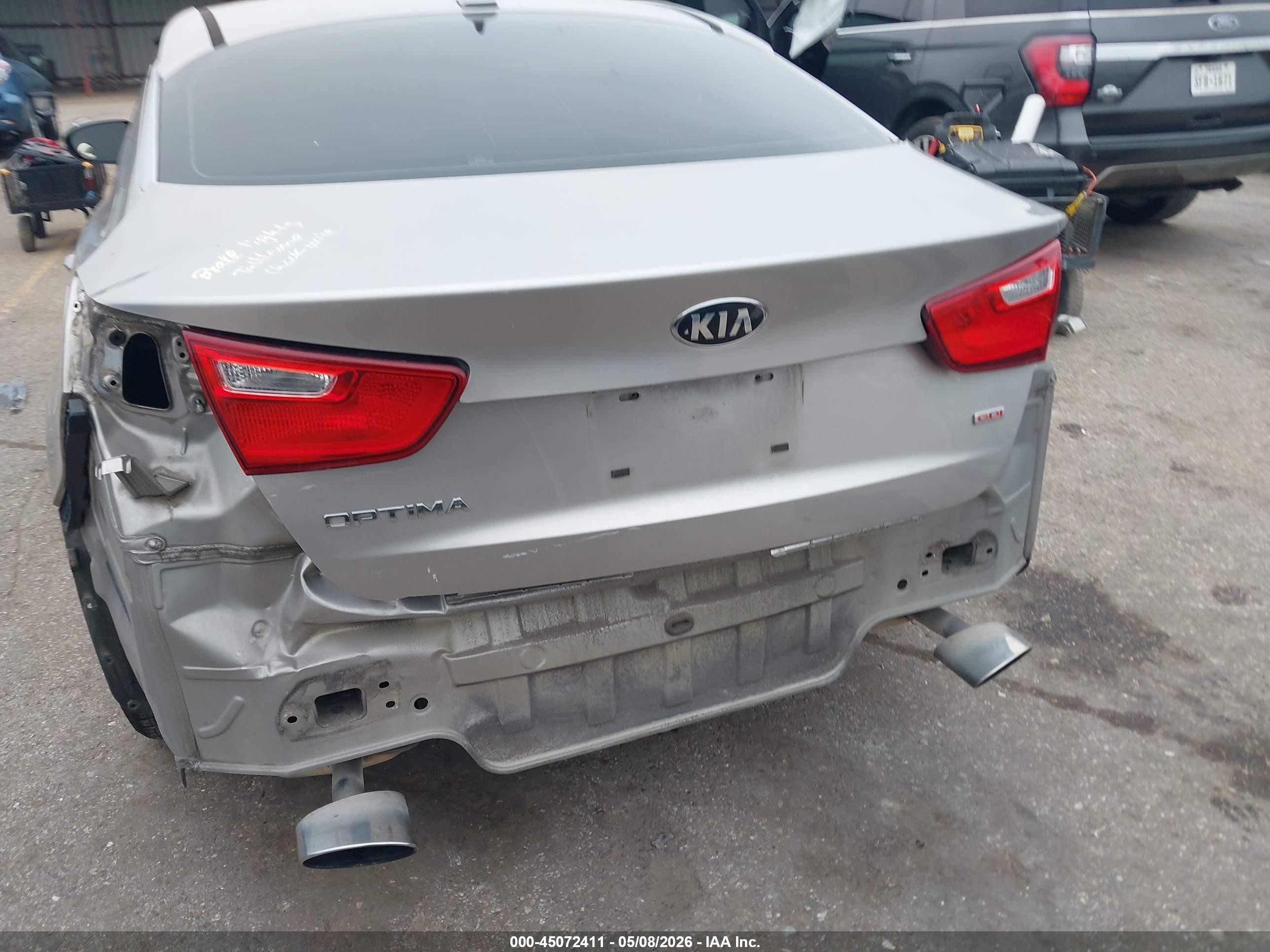 2015 Kia Optima Lx Gray vin: KNAGM4A74F5536027