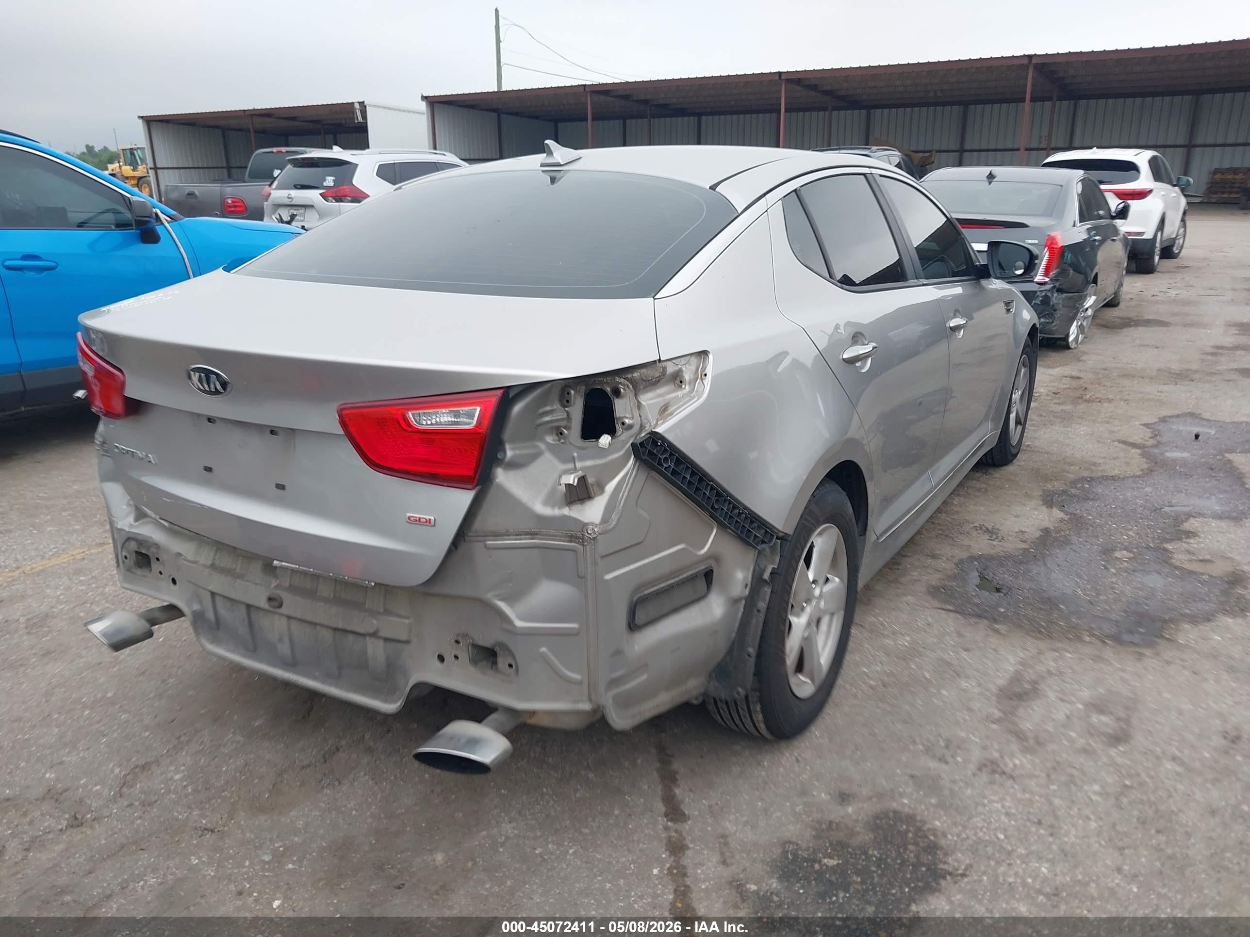 2015 Kia Optima Lx Gray vin: KNAGM4A74F5536027