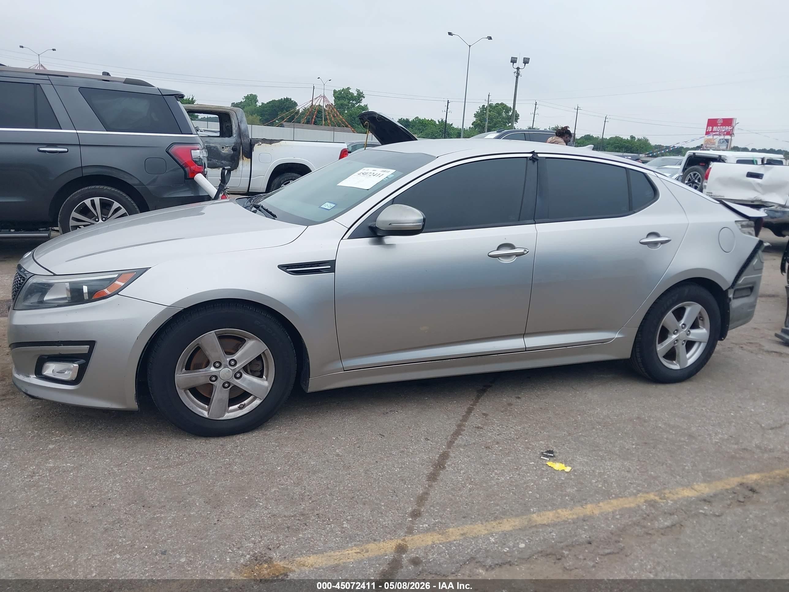 2015 Kia Optima Lx Gray vin: KNAGM4A74F5536027