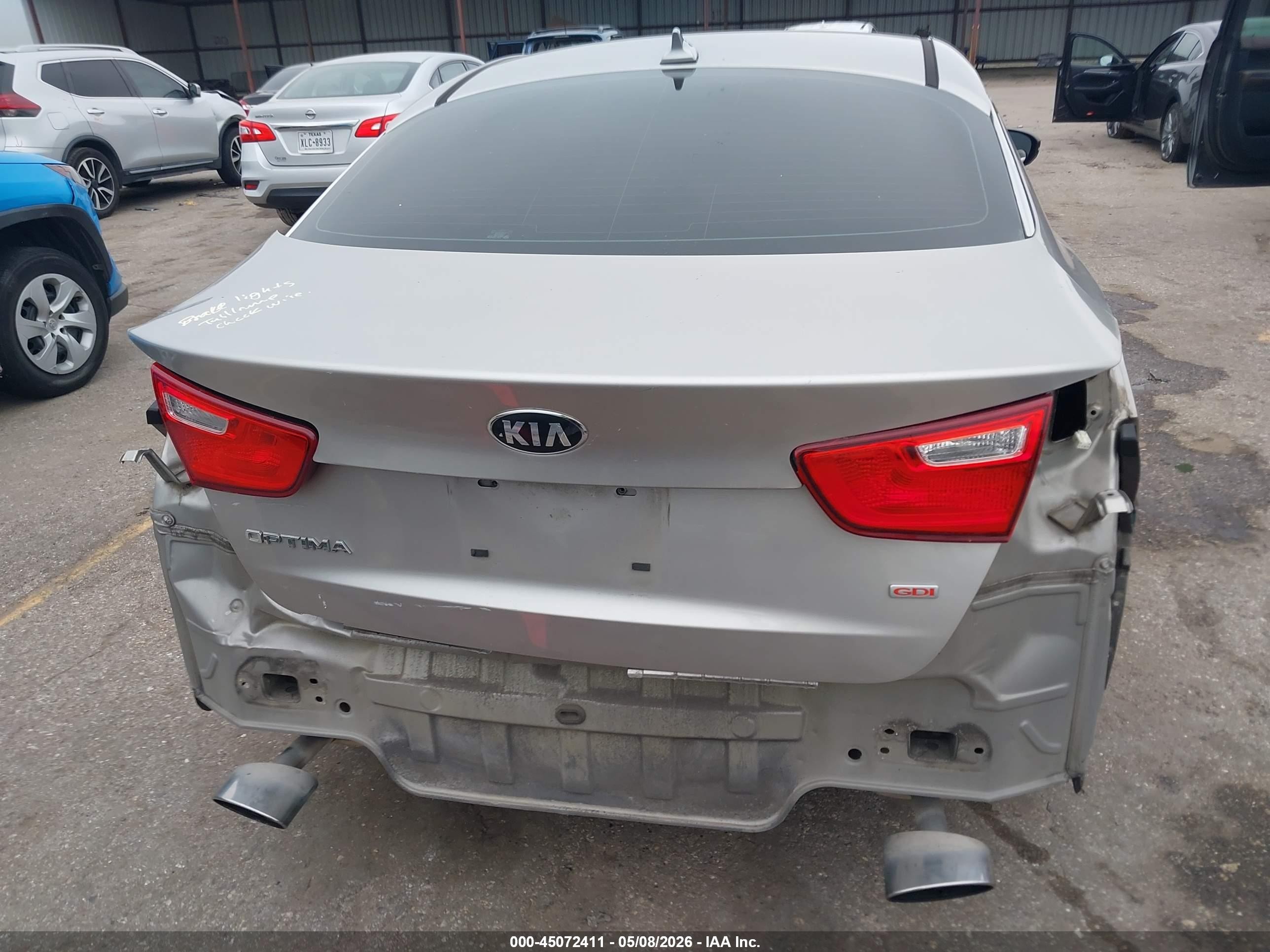 2015 Kia Optima Lx Gray vin: KNAGM4A74F5536027