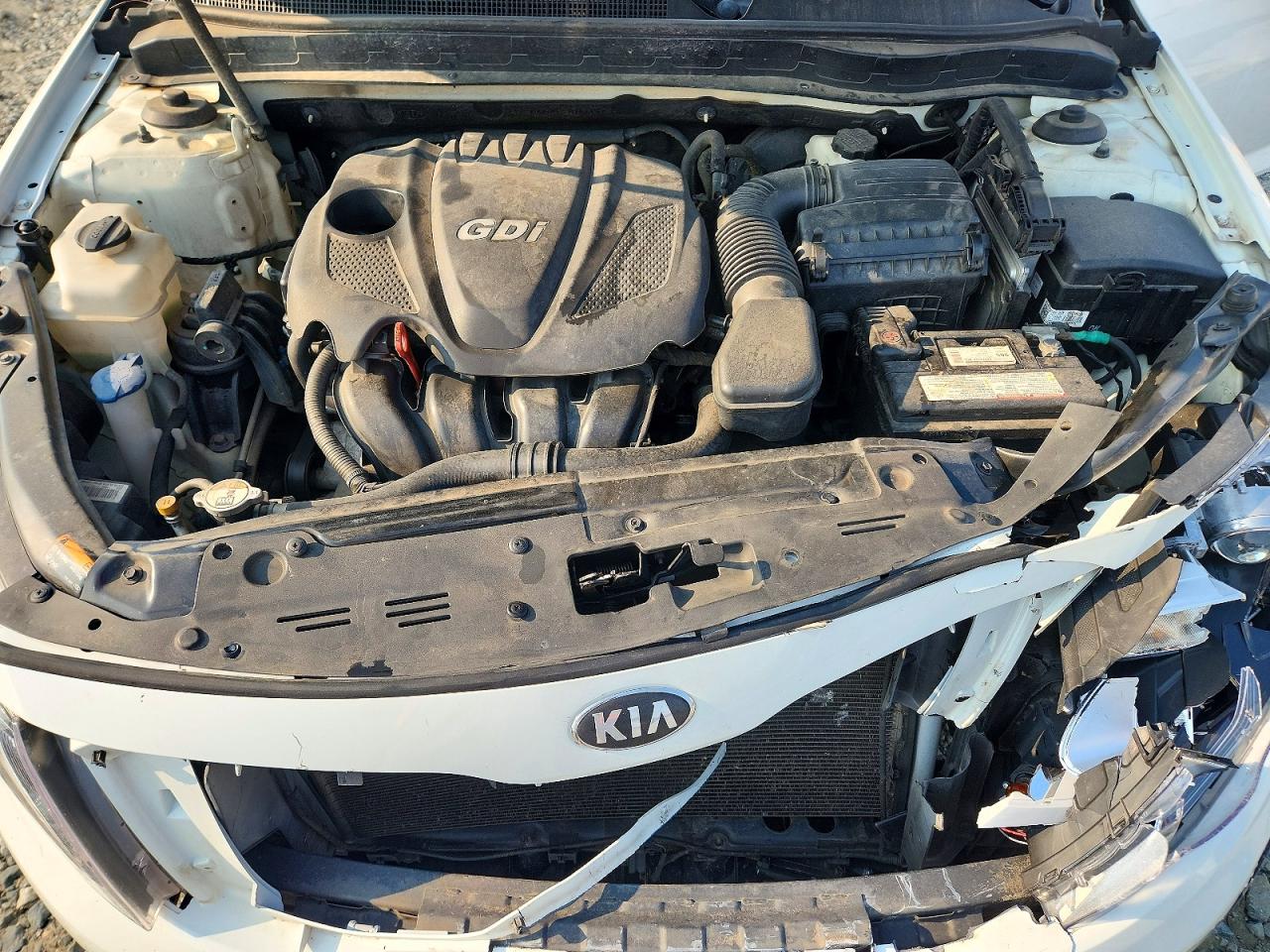 2015 Kia Optima Lx White vin: KNAGM4A74F5548078