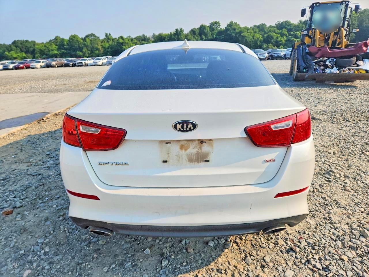 2015 Kia Optima Lx White vin: KNAGM4A74F5548078