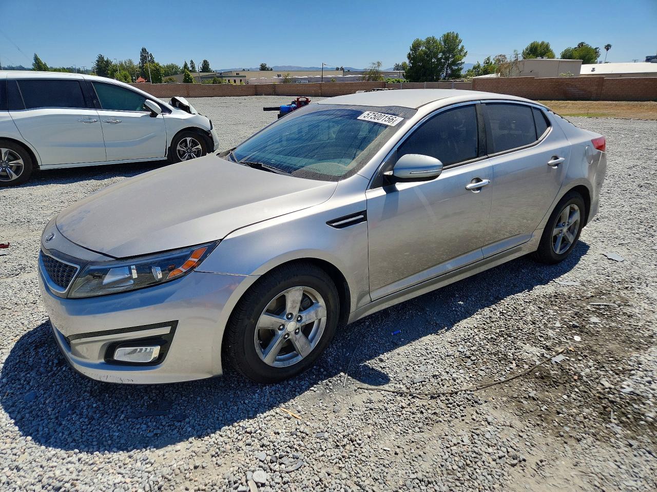 2015 Kia Optima Lx Silver vin: KNAGM4A74F5557461