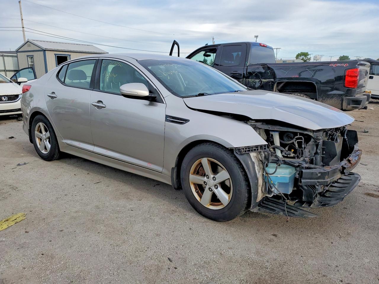2015 Kia Optima Lx Silver vin: KNAGM4A74F5585891