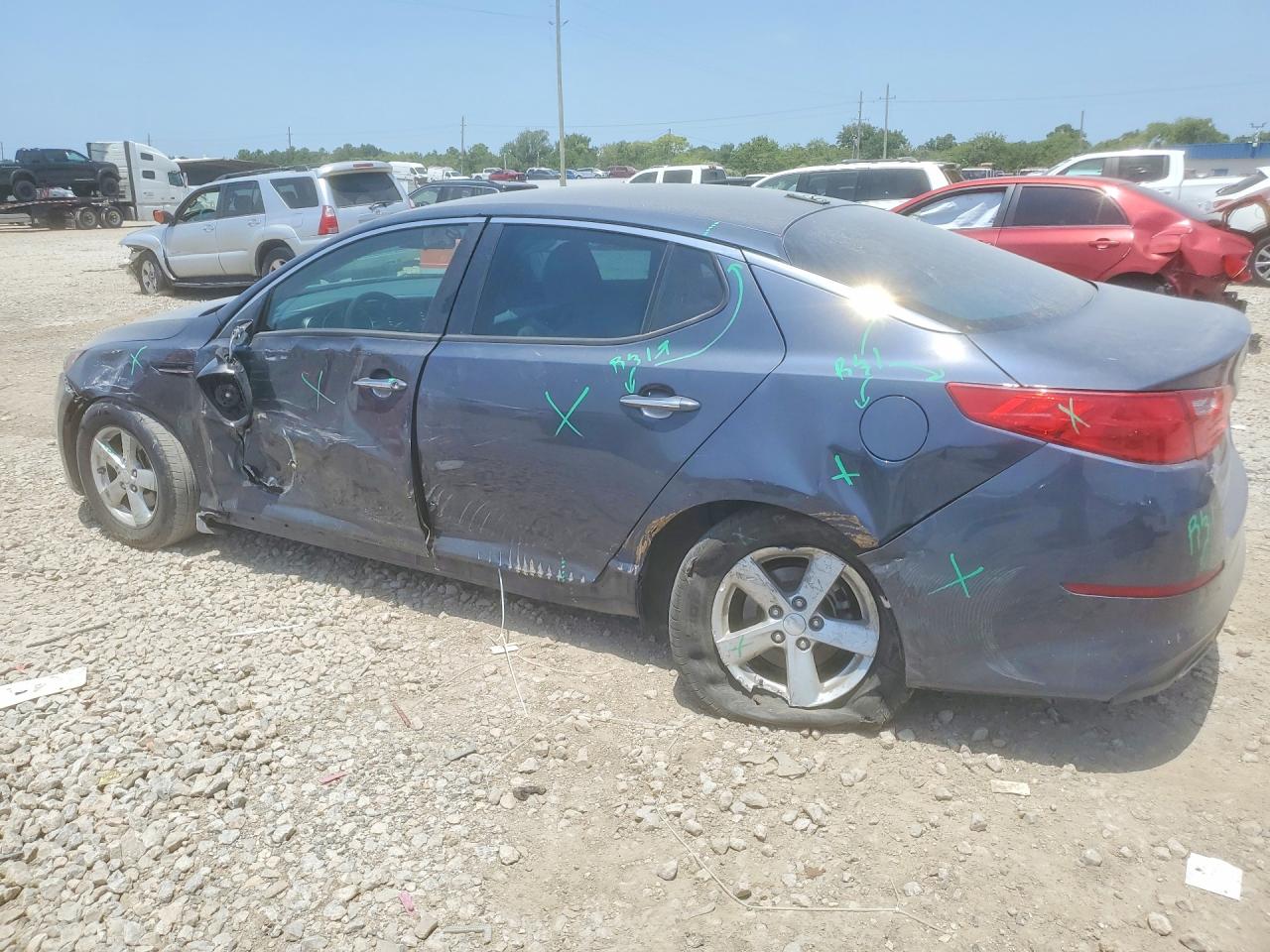 2015 Kia Optima Lx Gray vin: KNAGM4A74F5593344
