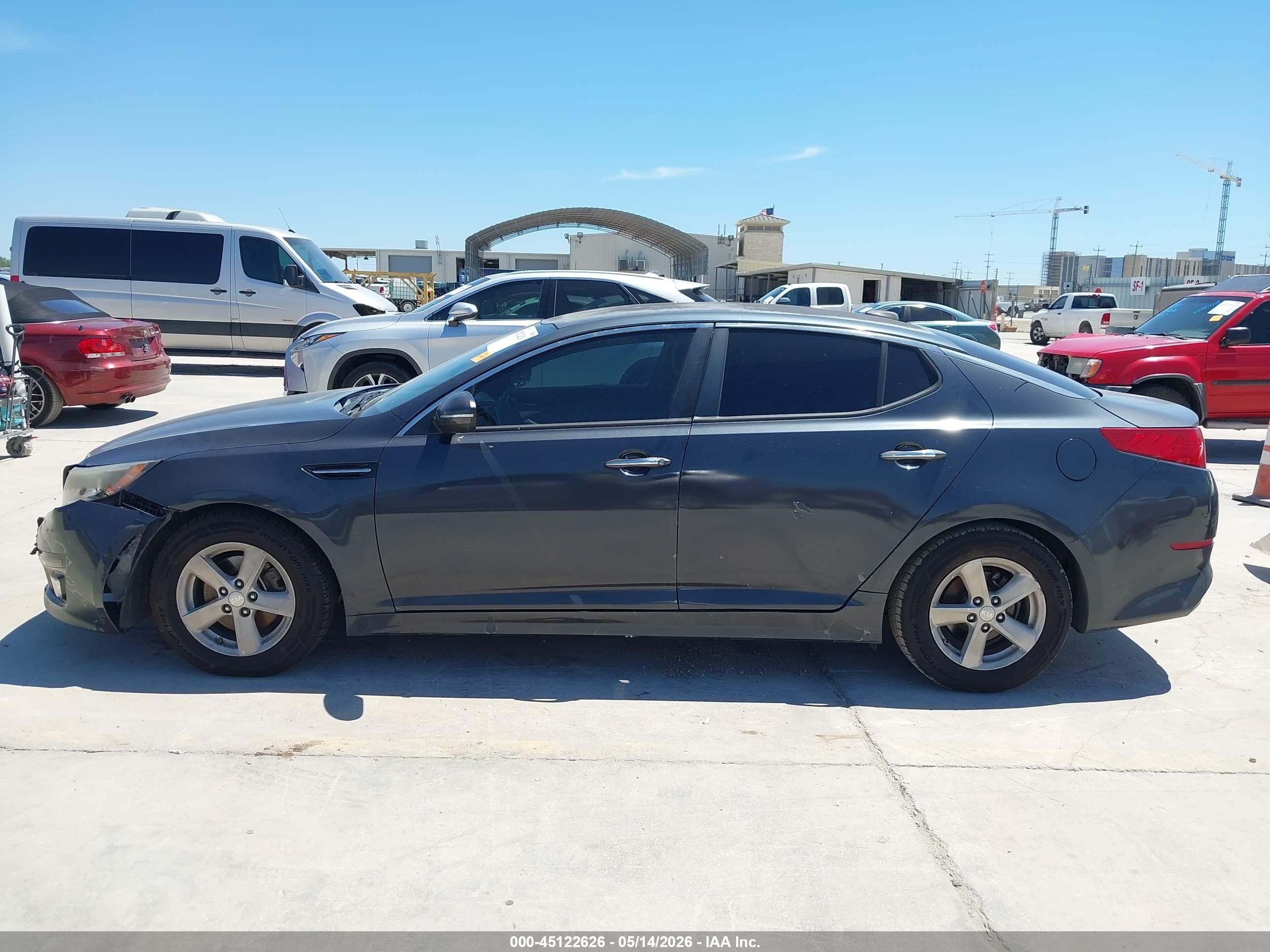 2015 Kia Optima Lx Gray vin: KNAGM4A74F5628805