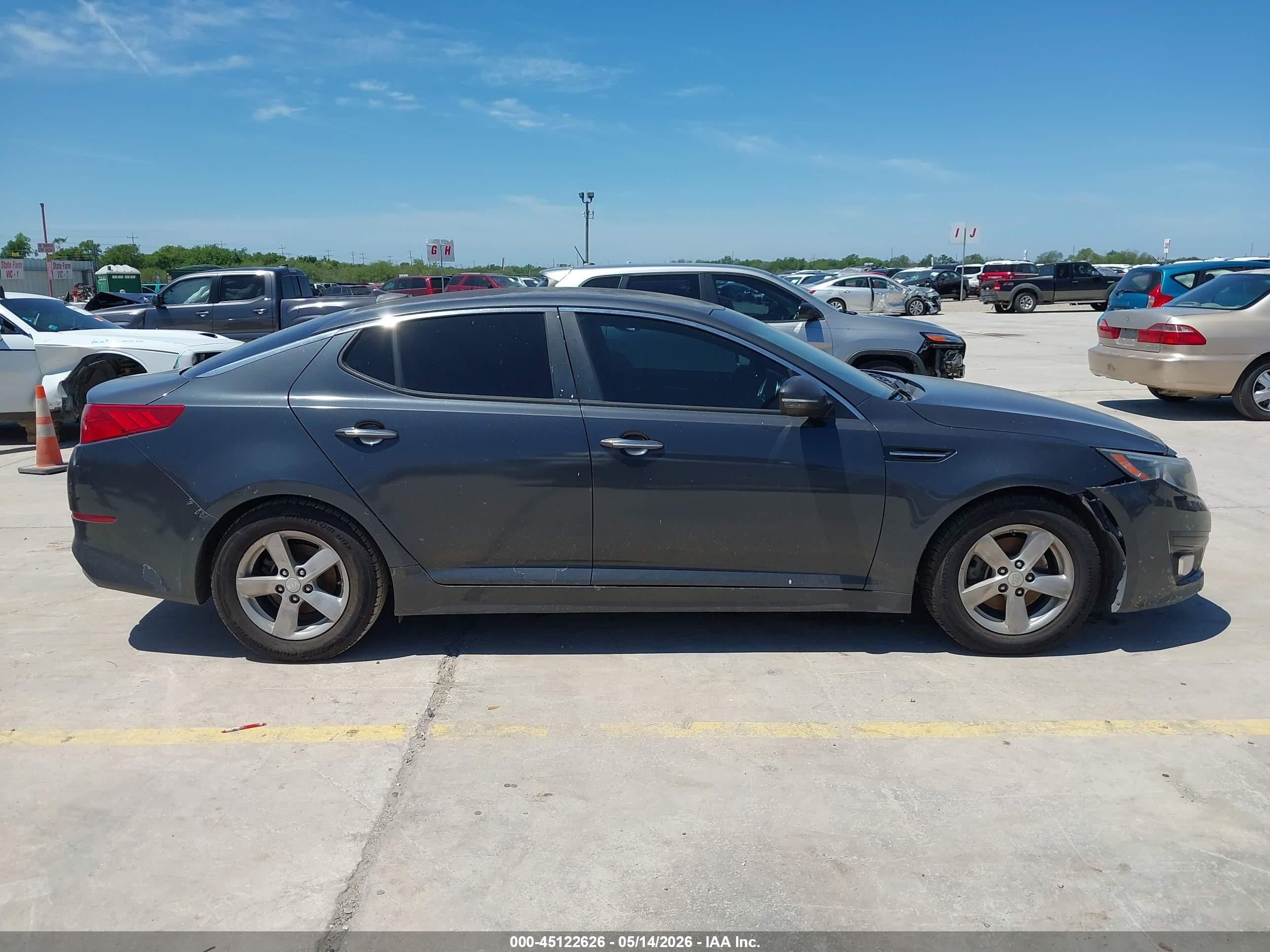 2015 Kia Optima Lx Gray vin: KNAGM4A74F5628805