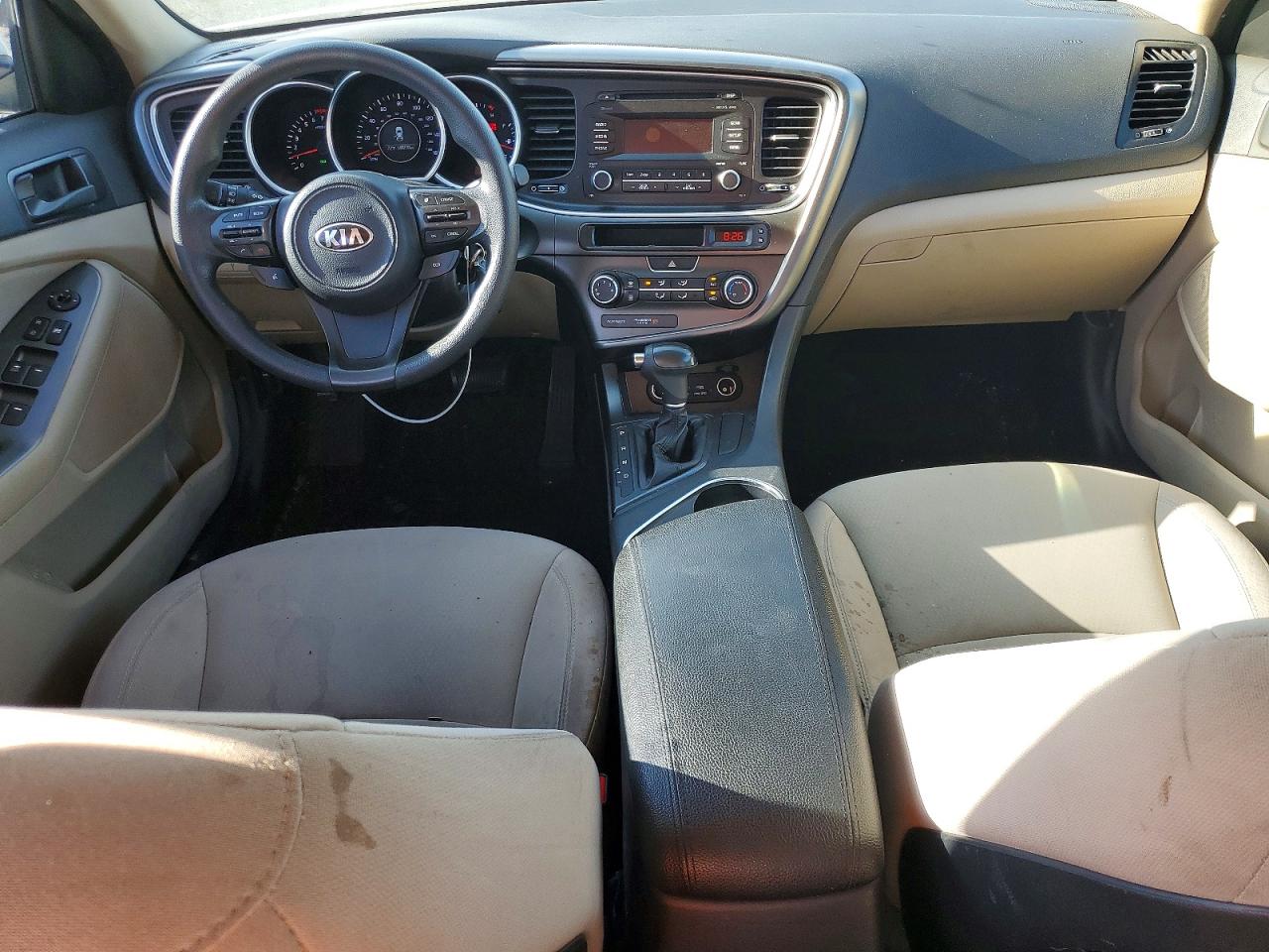 2015 Kia Optima Lx White vin: KNAGM4A74F5653025