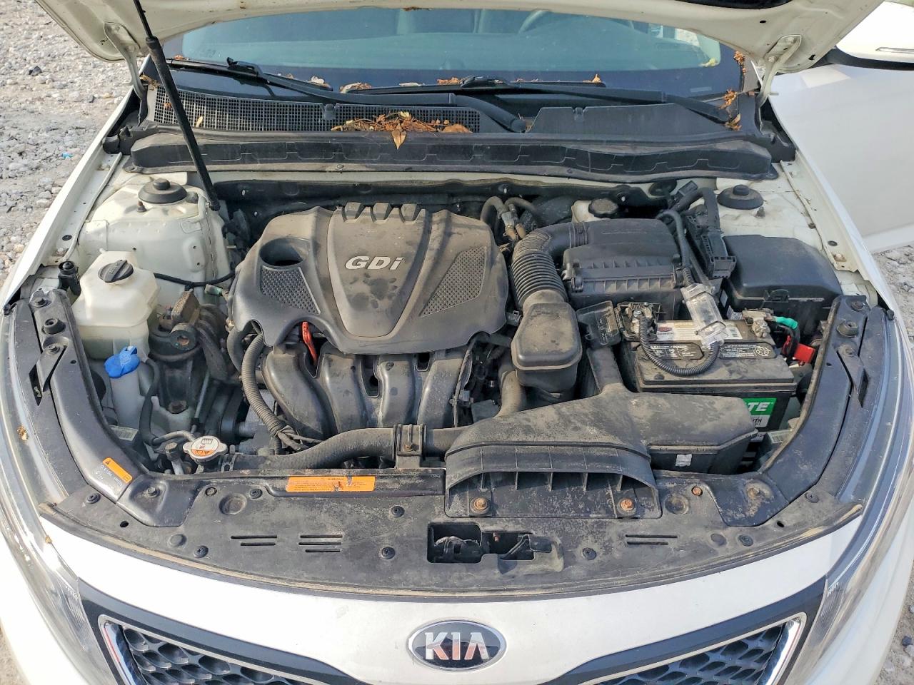 2015 Kia Optima Lx White vin: KNAGM4A74F5654501