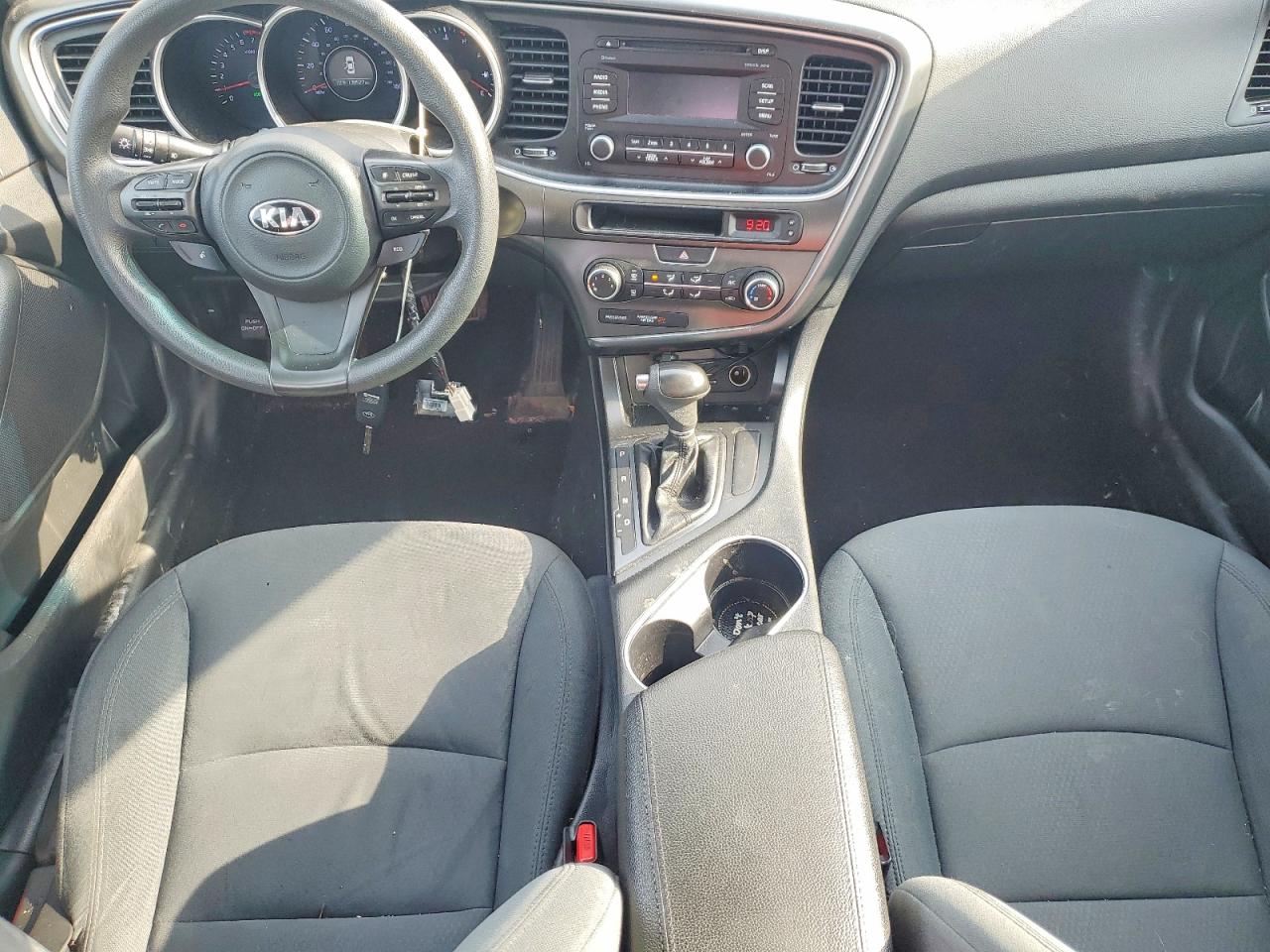 2015 Kia Optima Lx White vin: KNAGM4A74F5654501