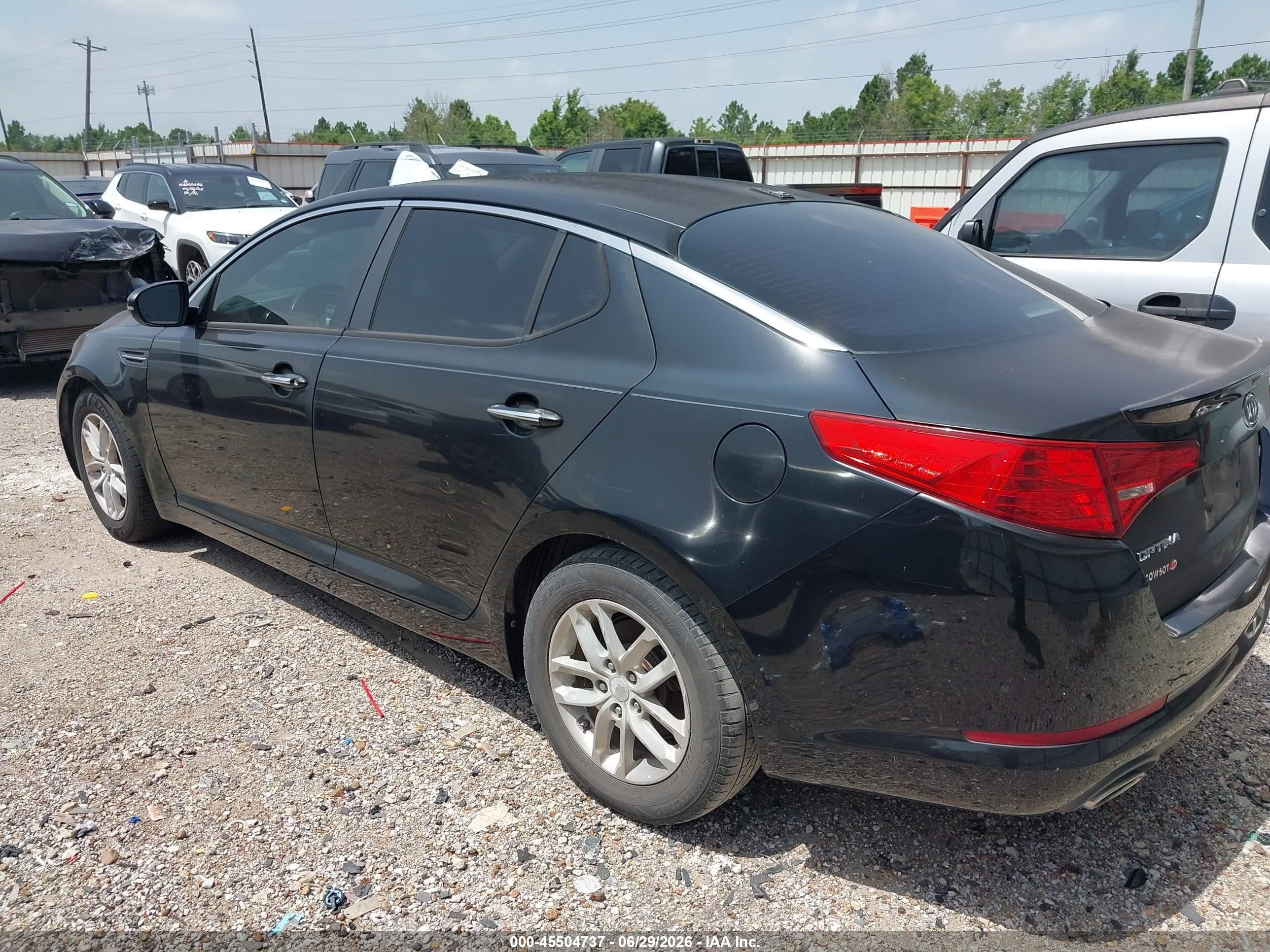 2013 Kia Optima Lx Black vin: KNAGM4A75D5300029
