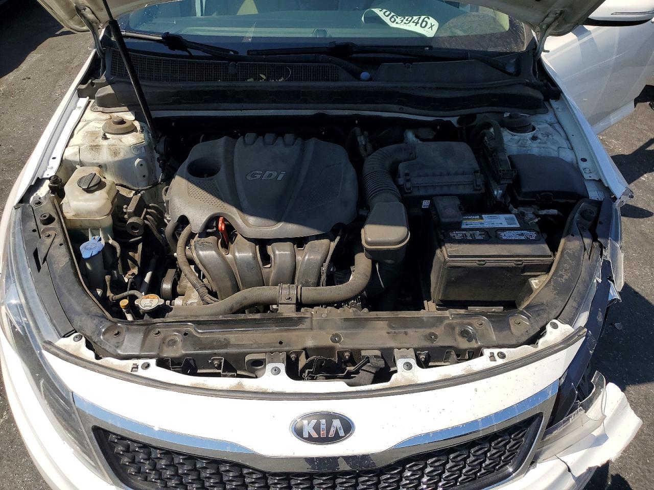 2013 Kia Optima Lx White vin: KNAGM4A75D5364751
