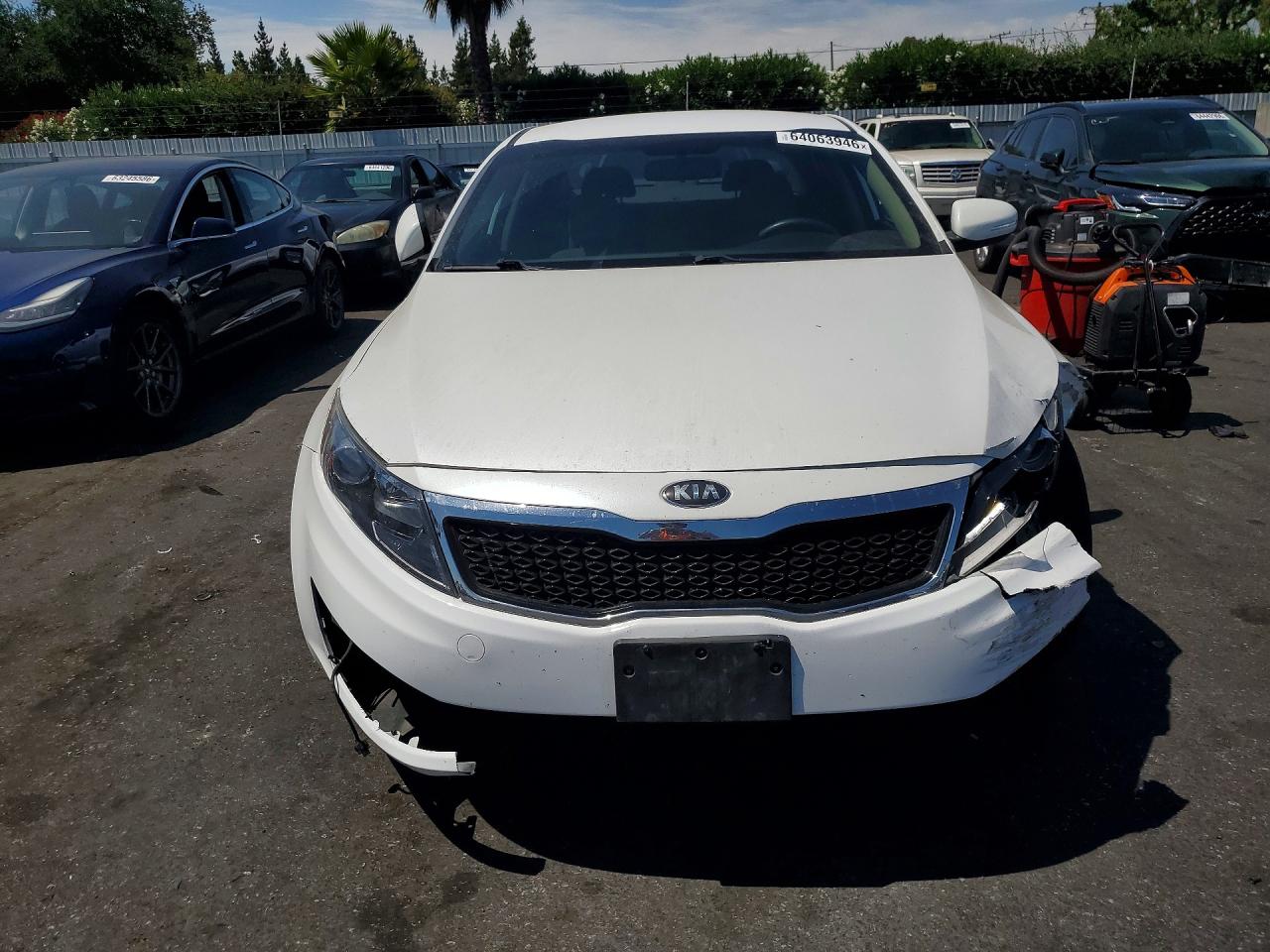 2013 Kia Optima Lx White vin: KNAGM4A75D5364751