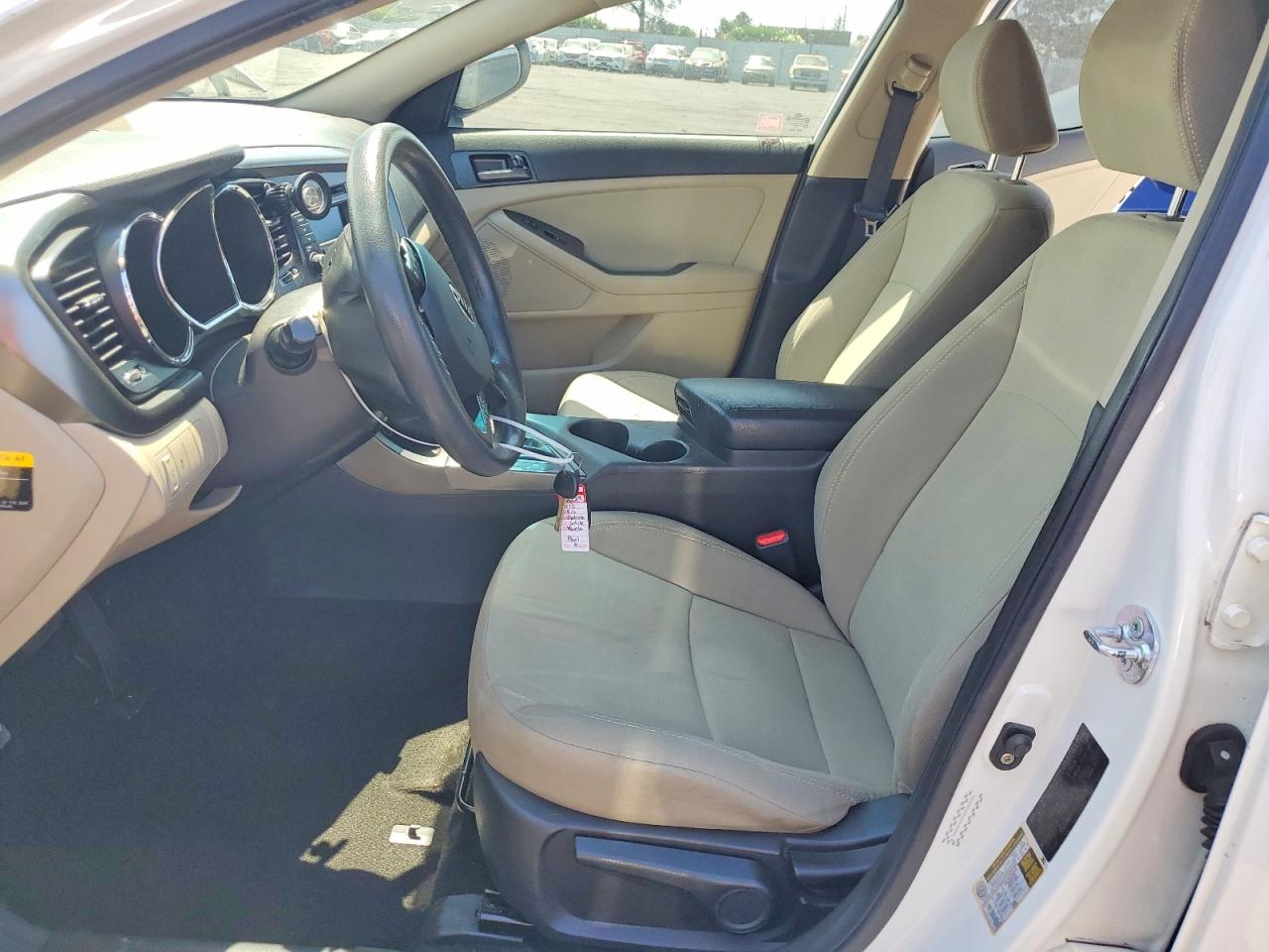2013 Kia Optima Lx White vin: KNAGM4A75D5364751
