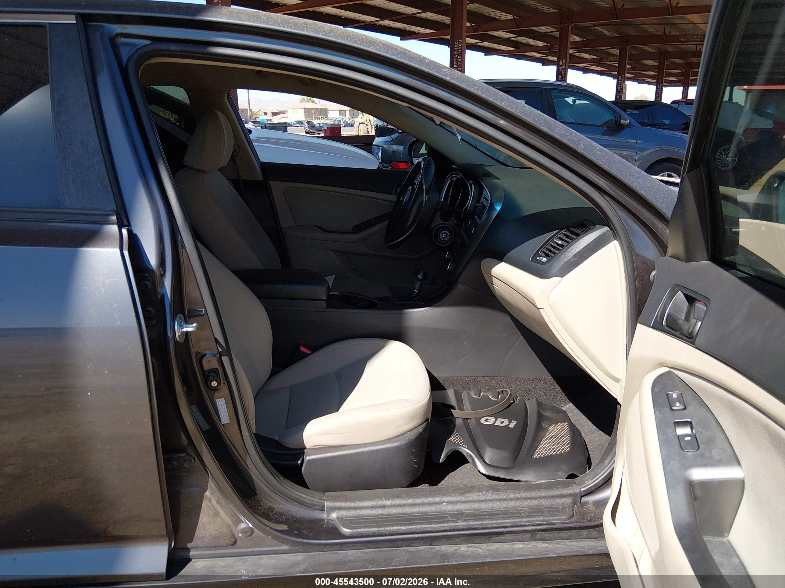2015 Kia Optima Lx Gray vin: KNAGM4A75F5621622